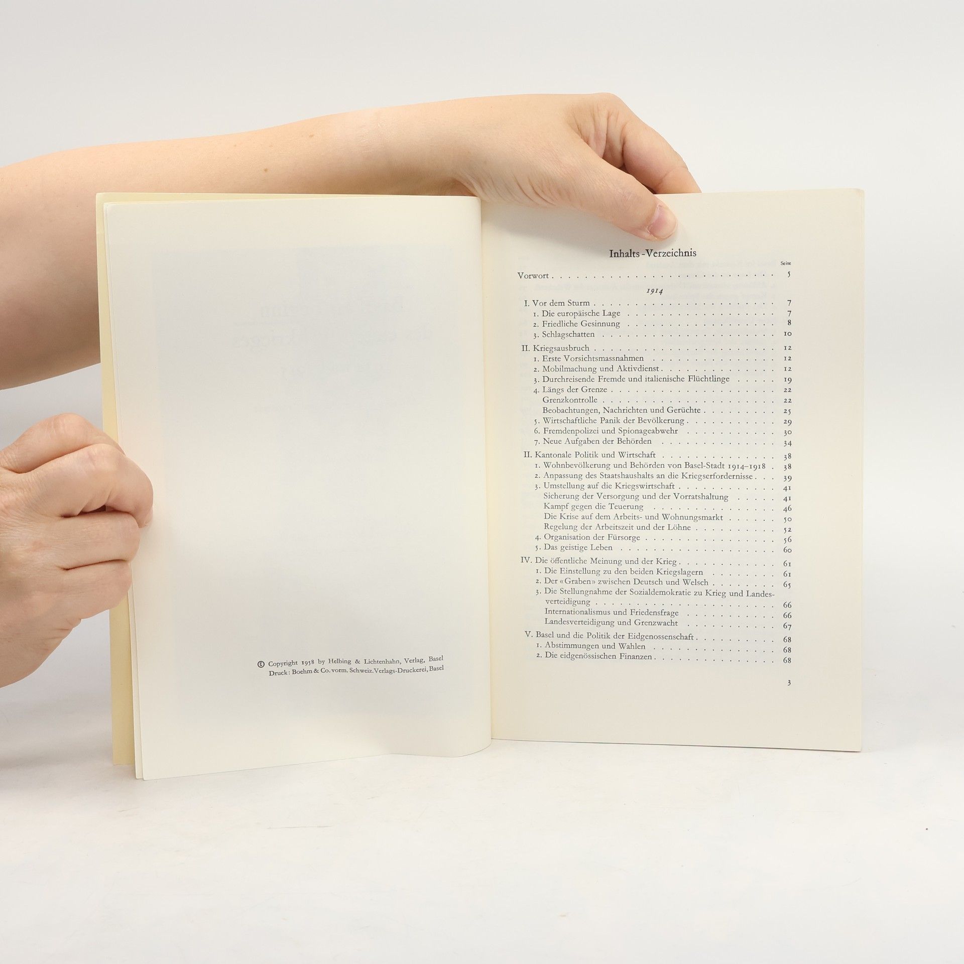 Paul Wild Basel zu Beginn des ersten Weltkrieges 1914 und 1915