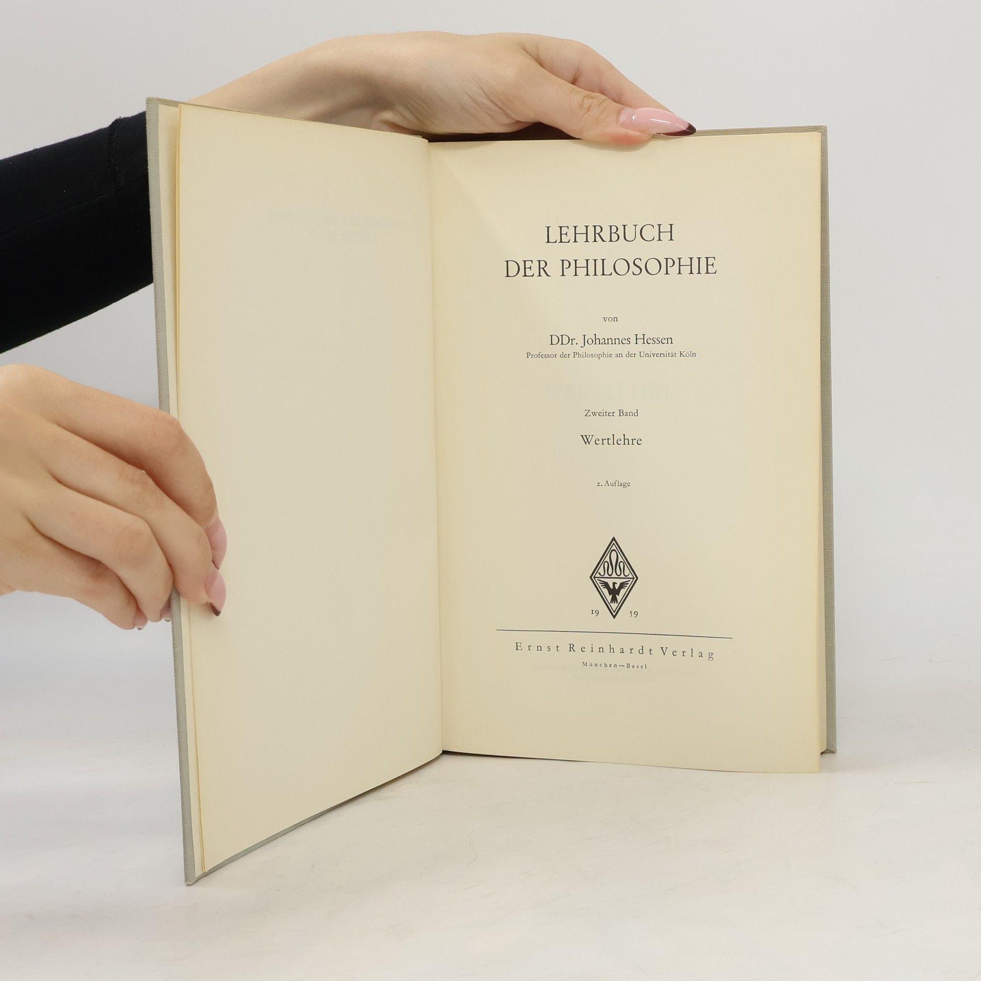 Johannes Hessen Lehrbuch der Philosophie