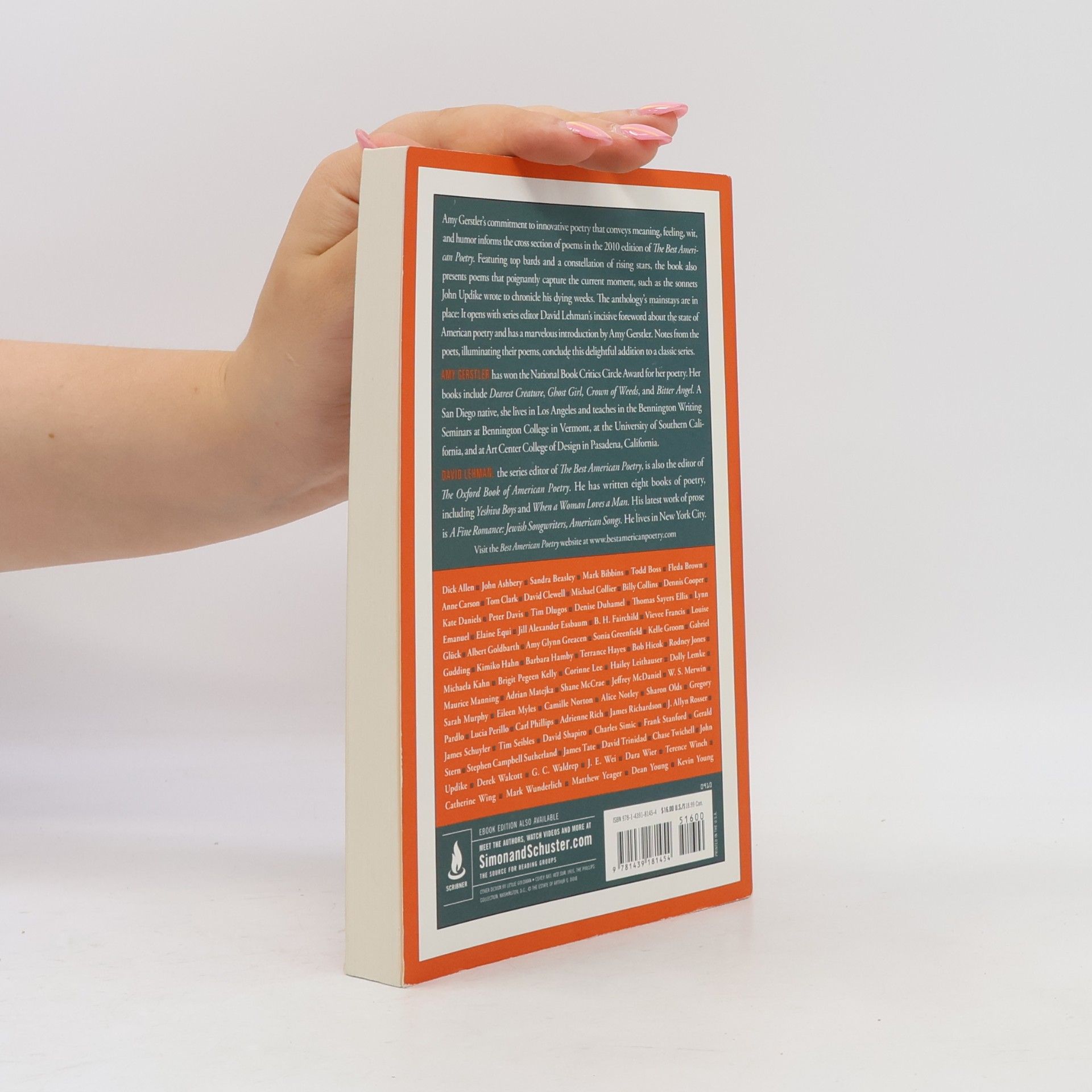 Amy Gerstler The Best American Poetry 2010