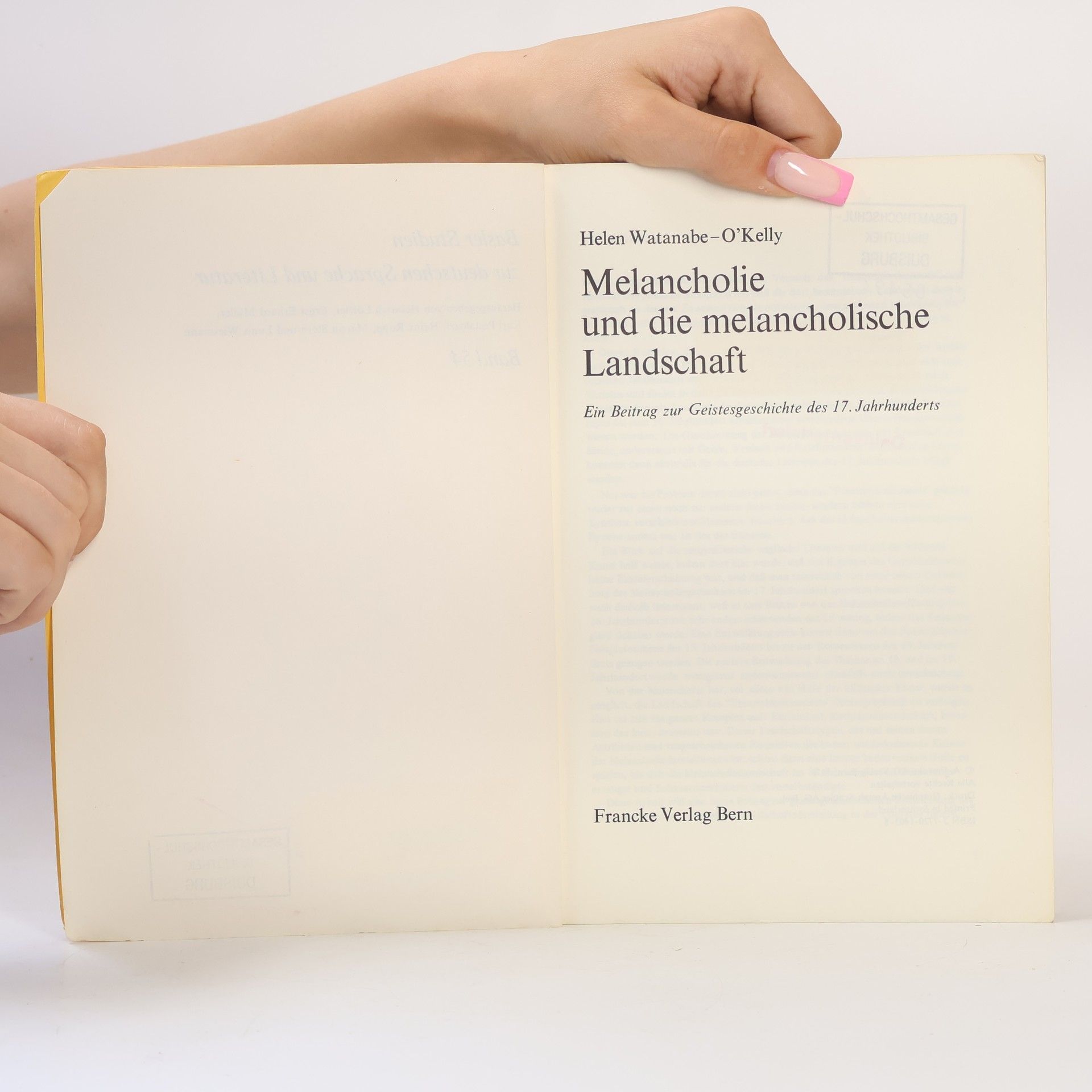 Helen Watanabe-O'Kelly Melancholie und die melancholische Landschaft