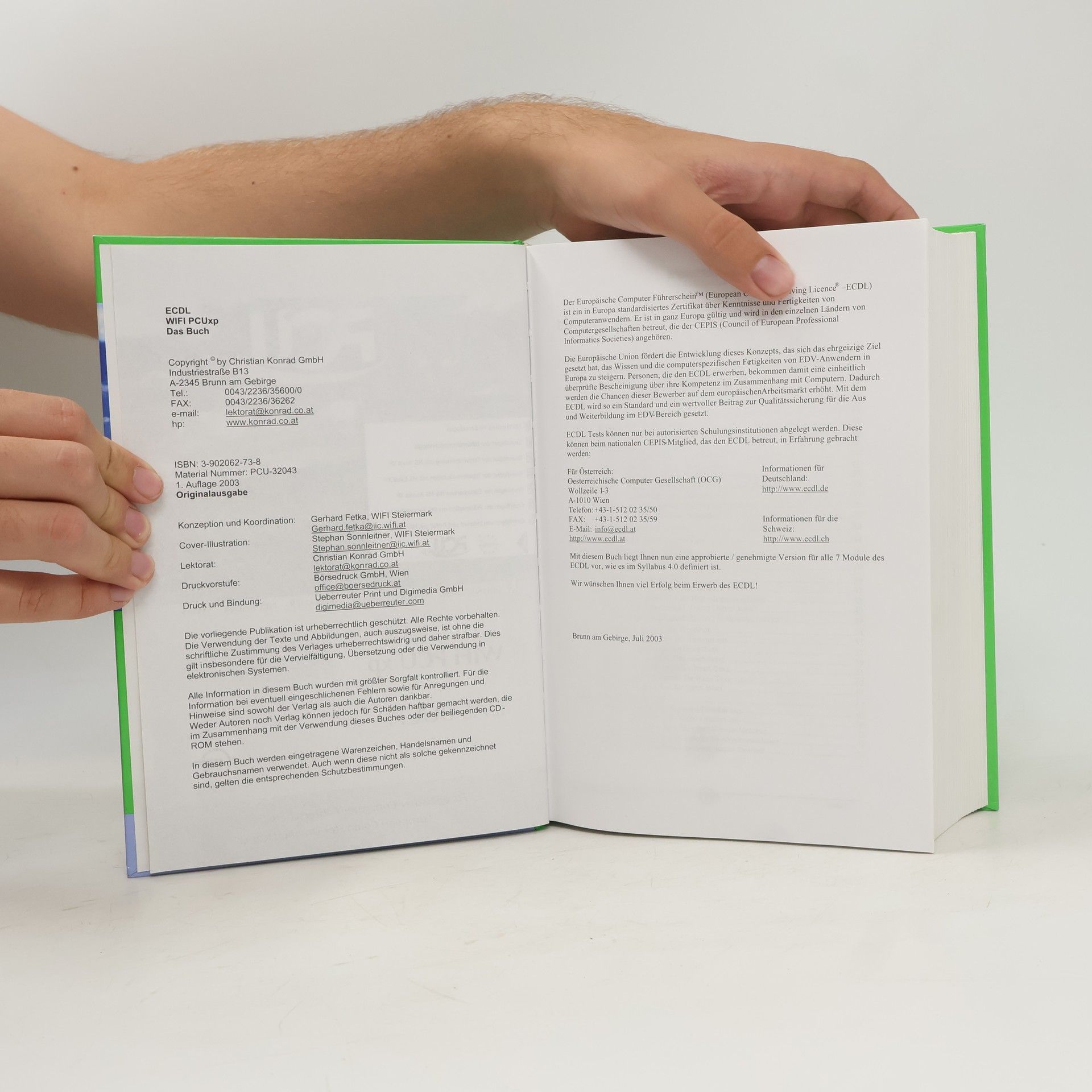 Brunsteiner ECDL WIFI PCU XP, m. CD-ROM: Das Buch