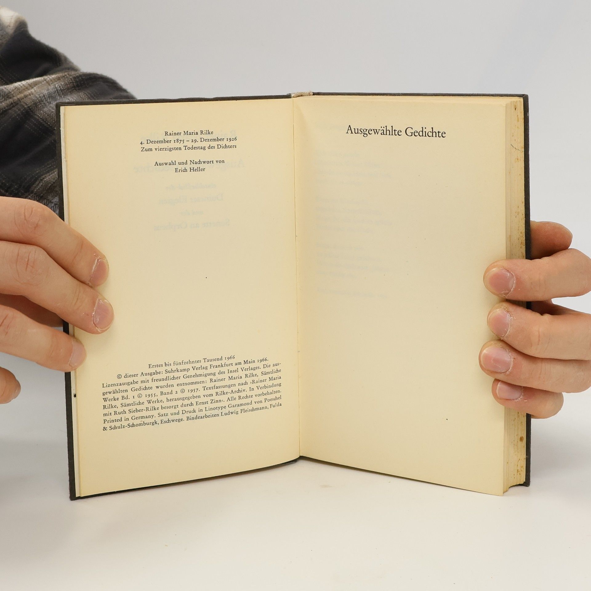 Rainer Maria Rilke Augewählte Gedichte