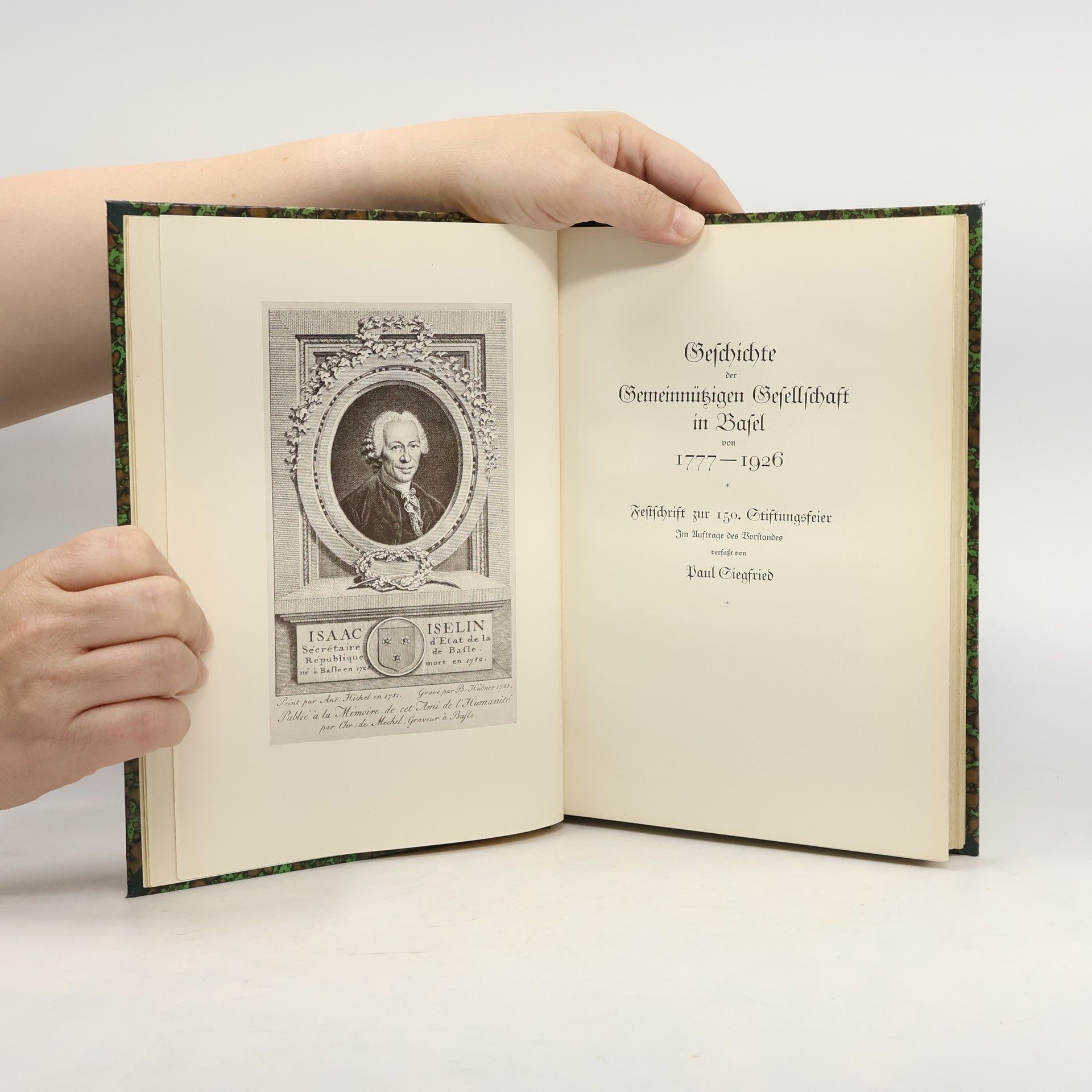 Paul Siegfried Geschichte der Gemeinnützigen Gesellschaft in Basel von 1777-1926
