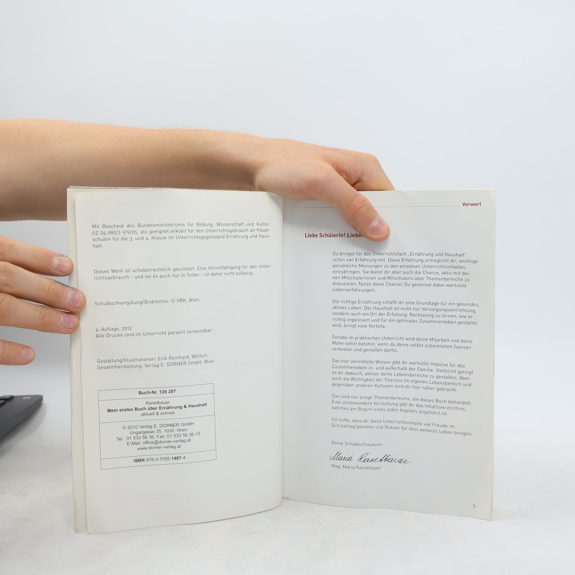 Maria Ranetbauer Mein erstes Buch über Ernährung und Haushalt