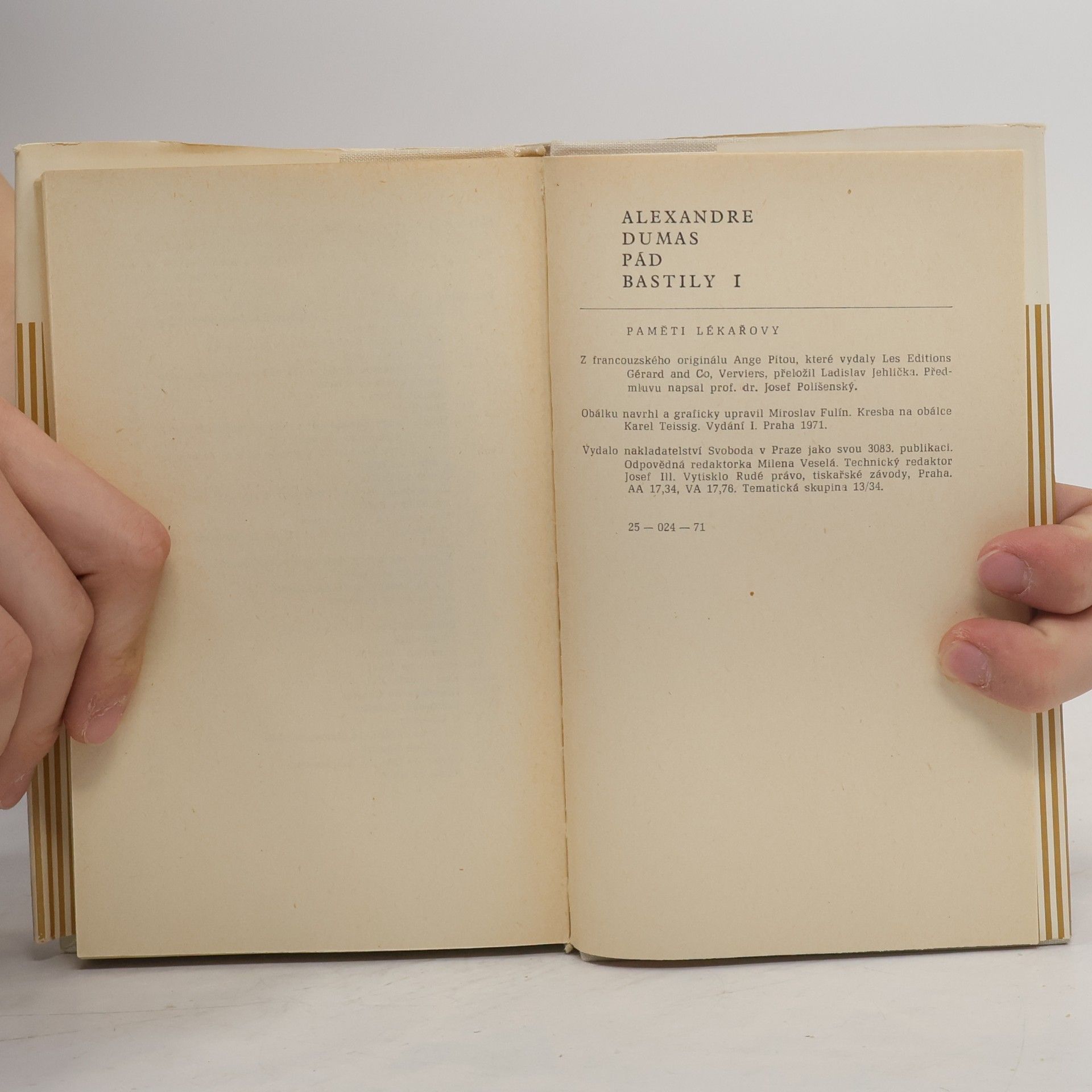 Alexandre Dumas Pád Bastily I. Paměti lékařovy VII.