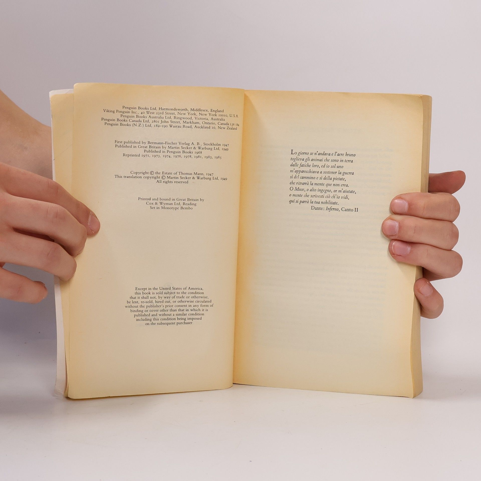 Thomas Mann Doctor Faustus