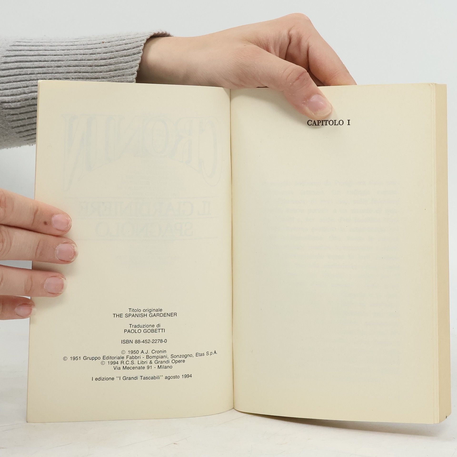A. J. Cronin I grandi tascabili: Il giardiniere spagnolo