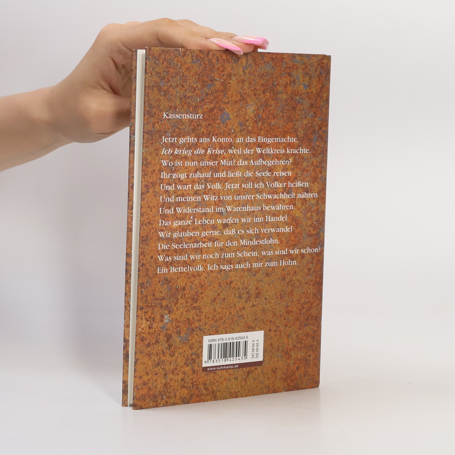 Volker Braun Handbibliothek der Unbehausten