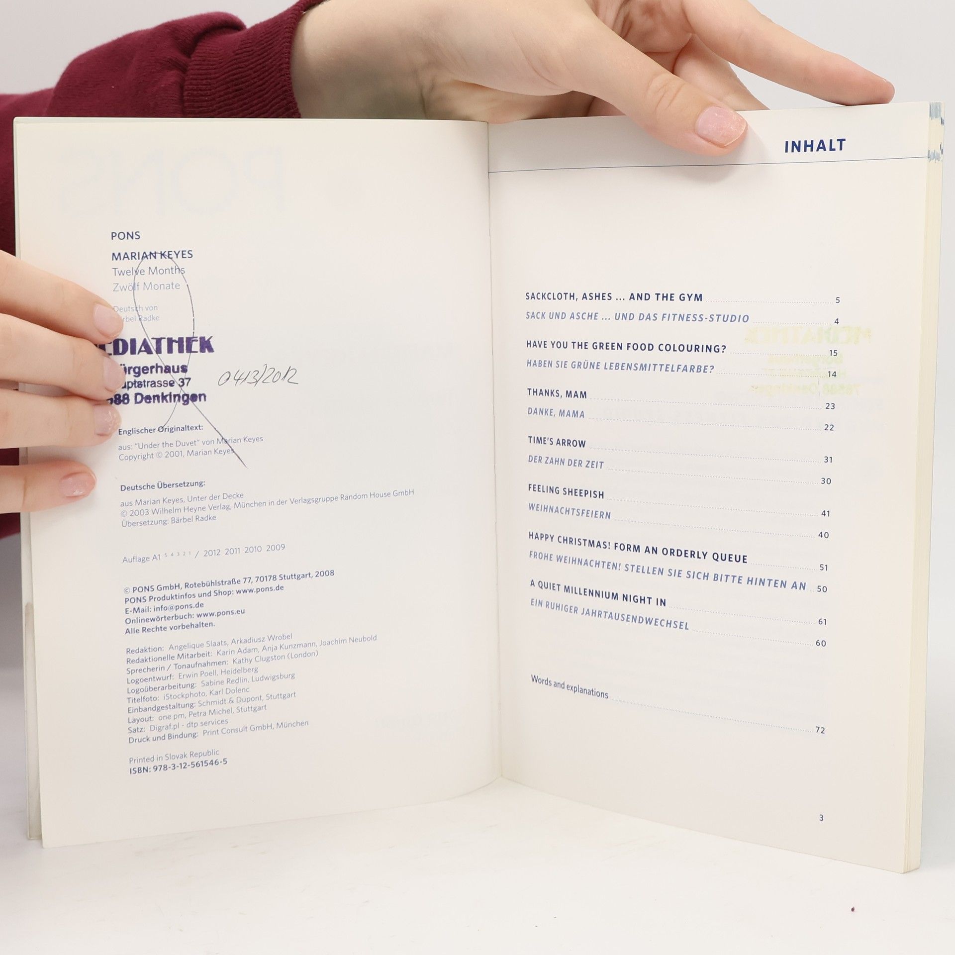 Marian Keyes Twelve Months: Bestseller-Autoren in der zweisprachigen Ausgabe von PONS. Plus Audio-CD mit dem Text in Originalsprache.