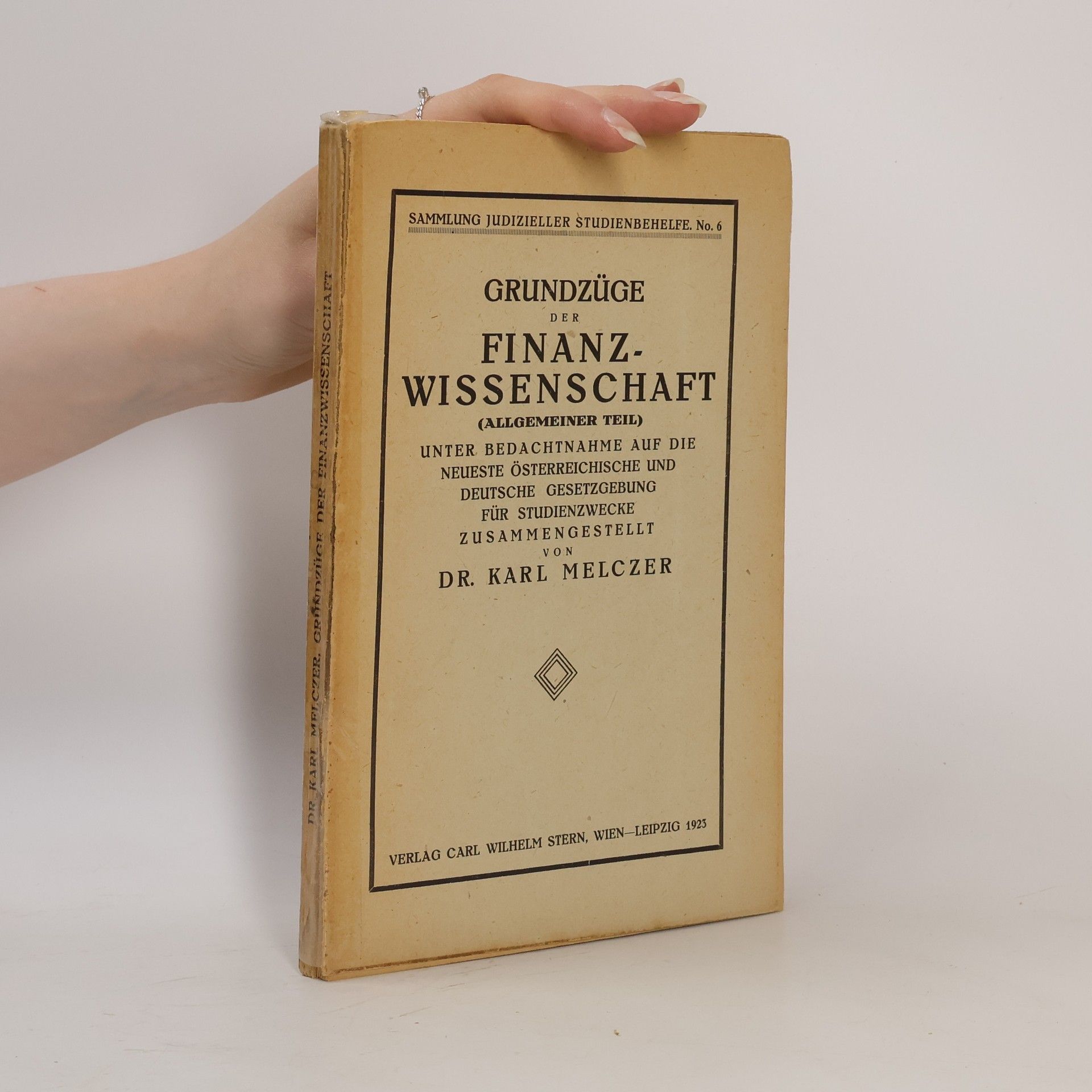 Karl Melczer Grundzüge der Finanzwissenschaft