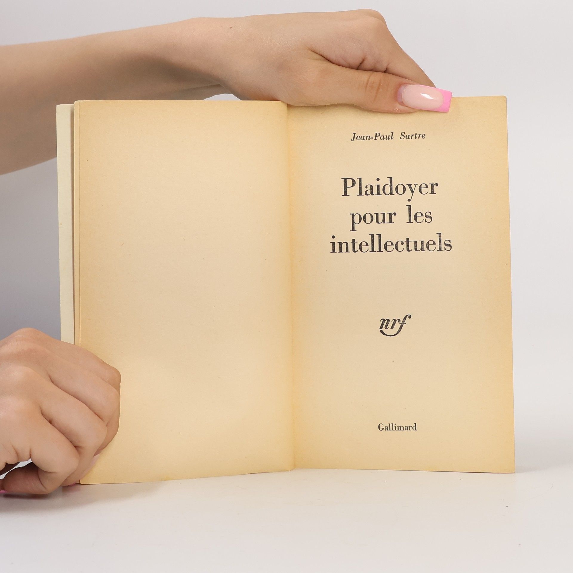 Jean-Paul Sartre Plaidoyer pour les intellectuels