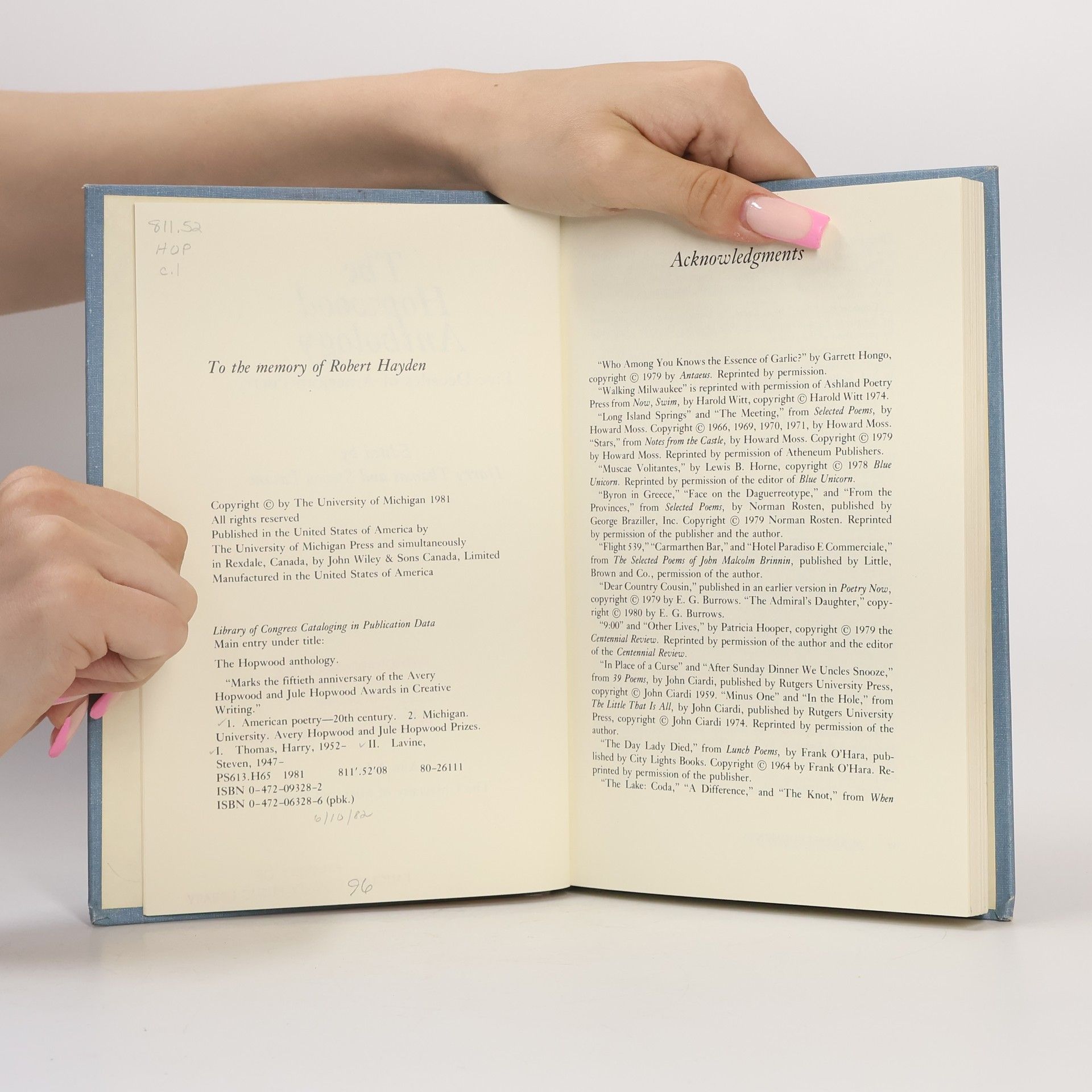 Harry Thomas The Hopwood Anthology