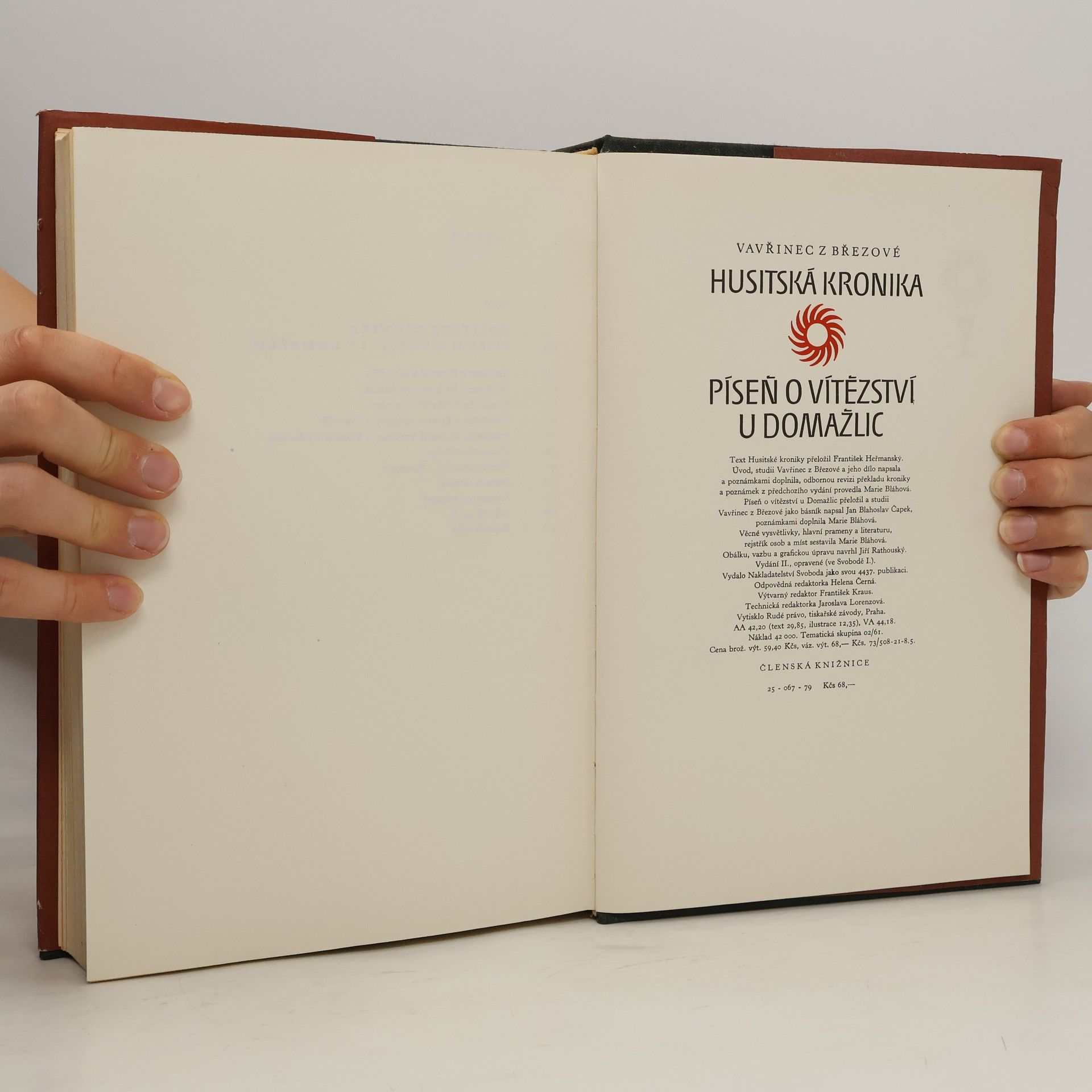 Vavřinec z. Březové Husitská kronika. Píseň o vítězství u Domažlic