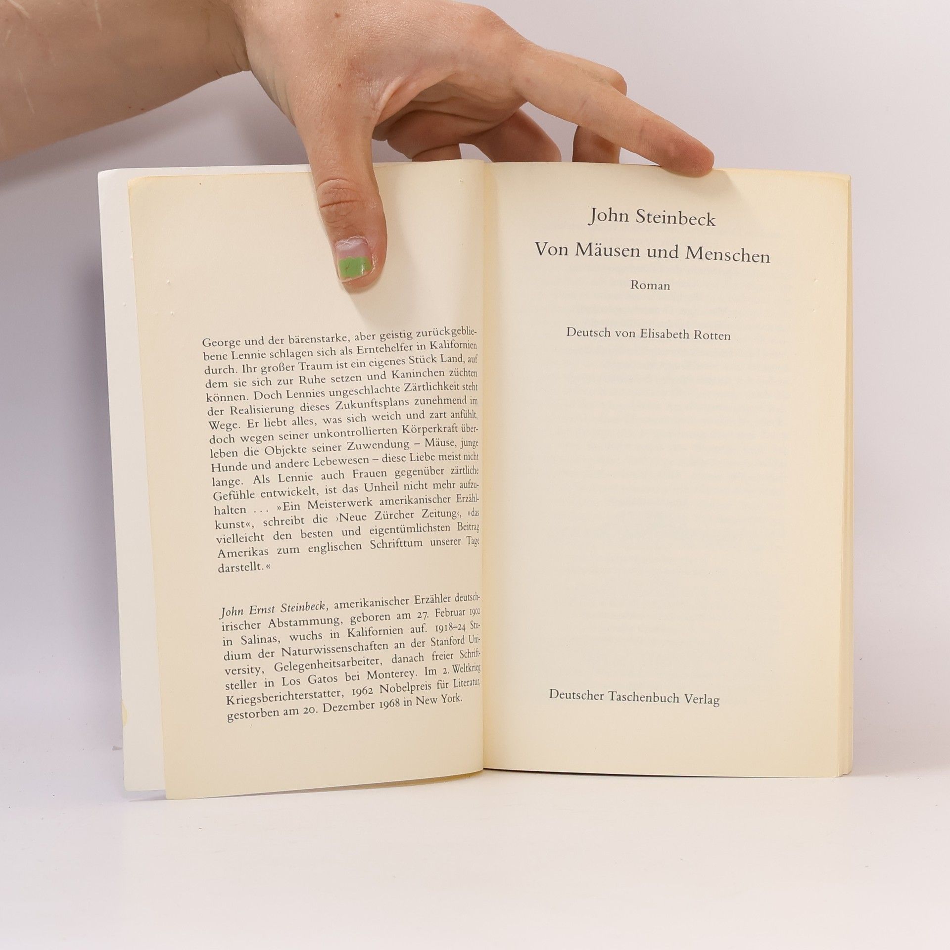 John Steinbeck Von Mäusen und Menschen