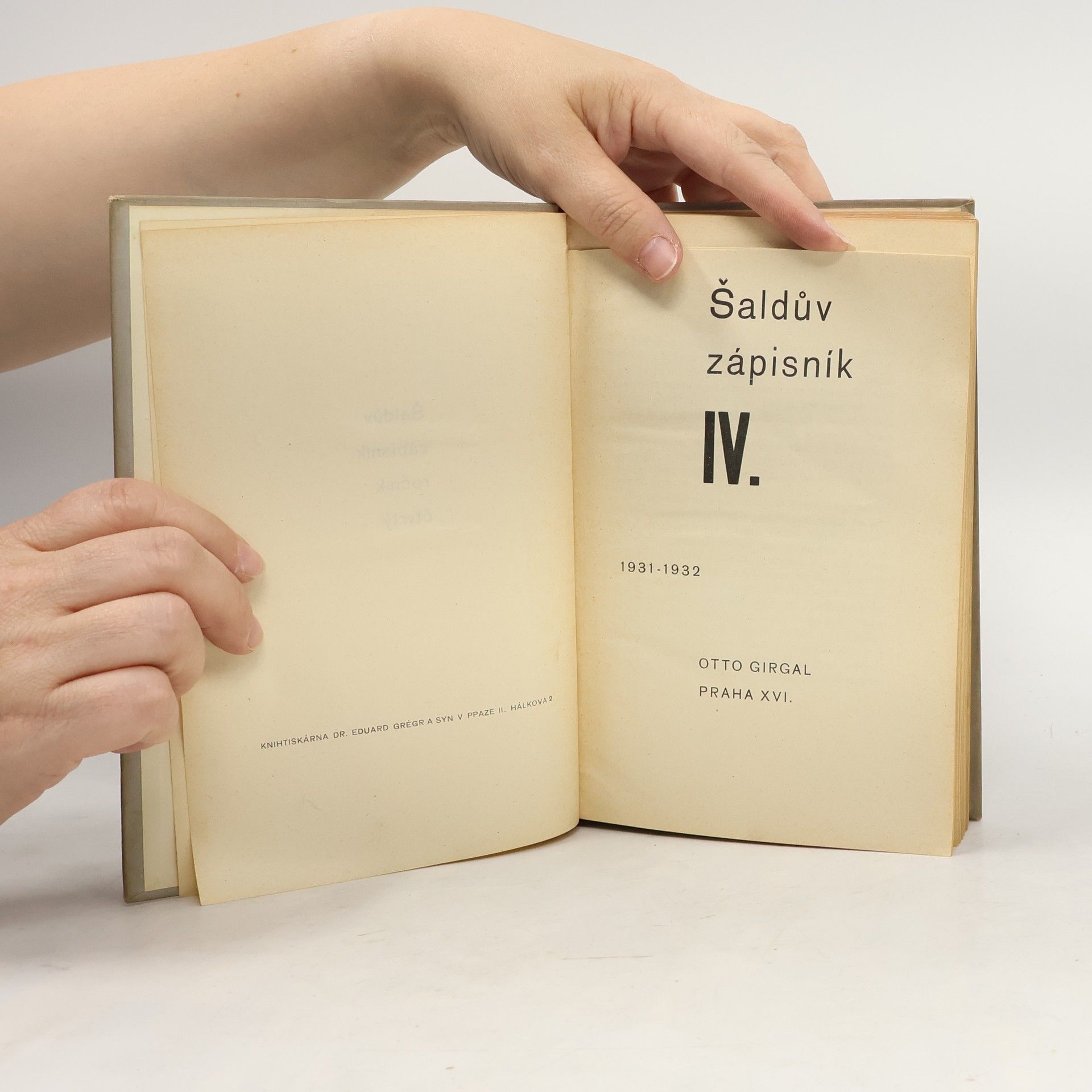 Auteurscollectief Šaldův zápisník IV. 1931 - 1932