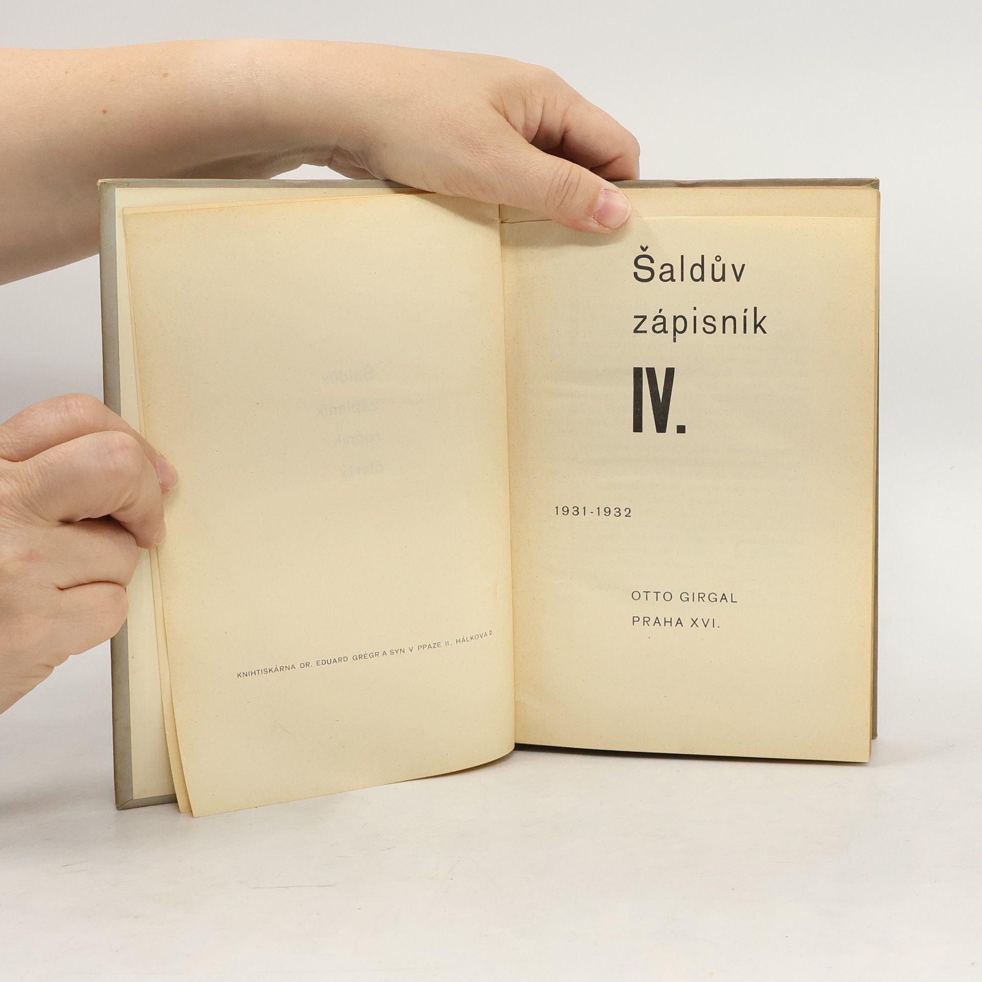 Auteurscollectief Šaldův zápisník IV. 1931 - 1932