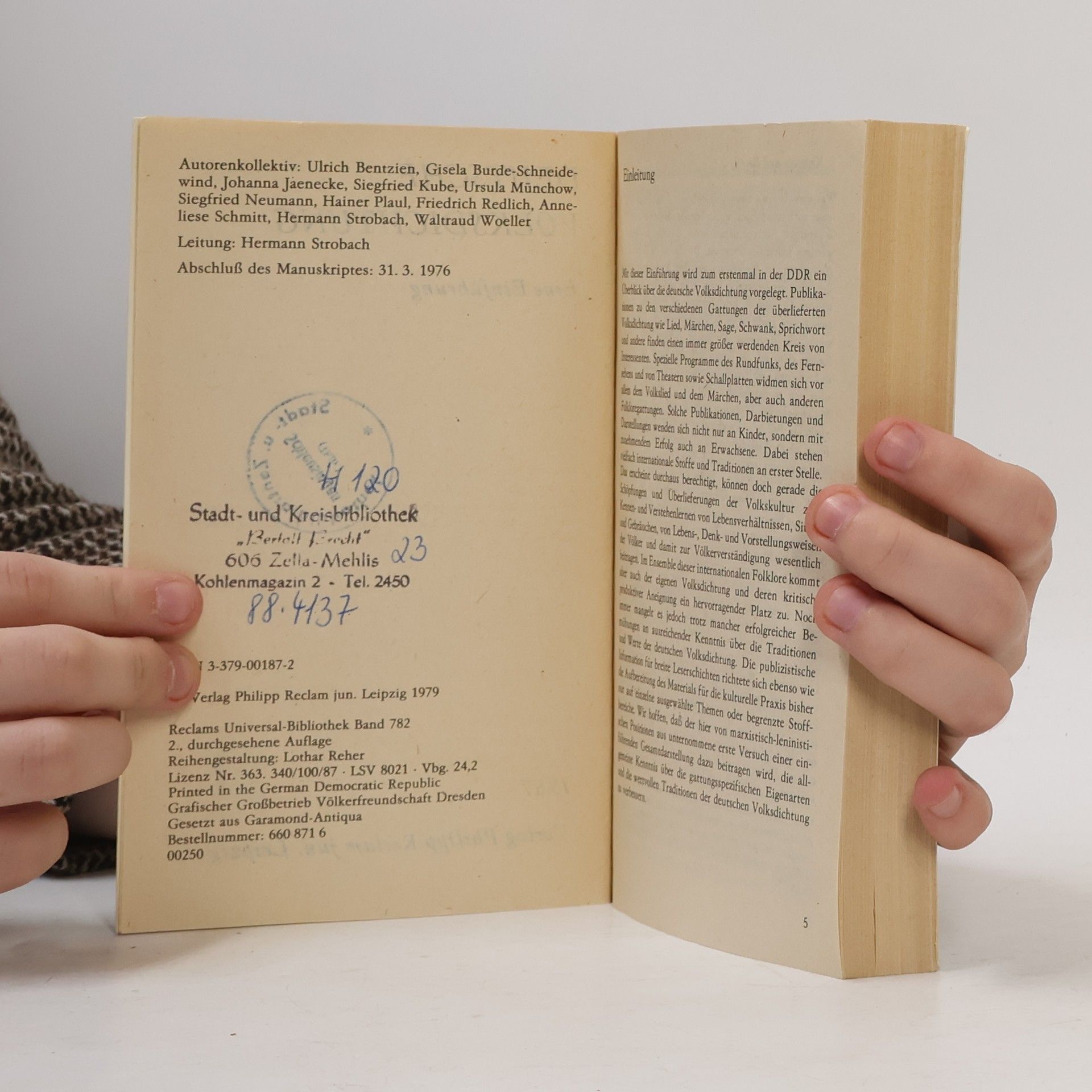 Various authors Deutsche Volksdichtung. Eine Einführung