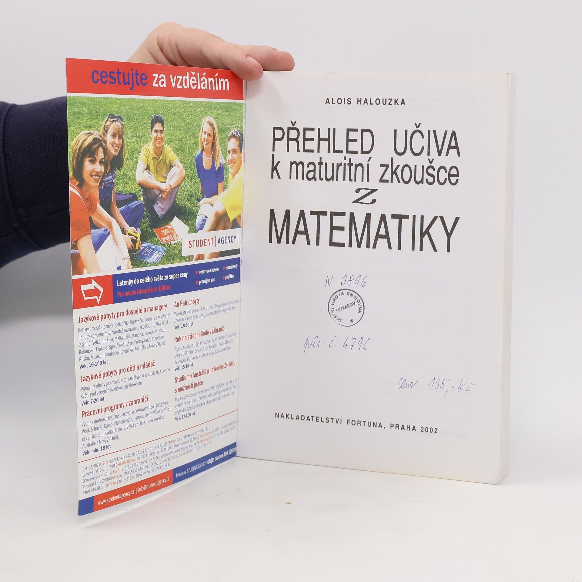 Alois Halouzka Přehled učiva k maturitní zkoušce z matematiky