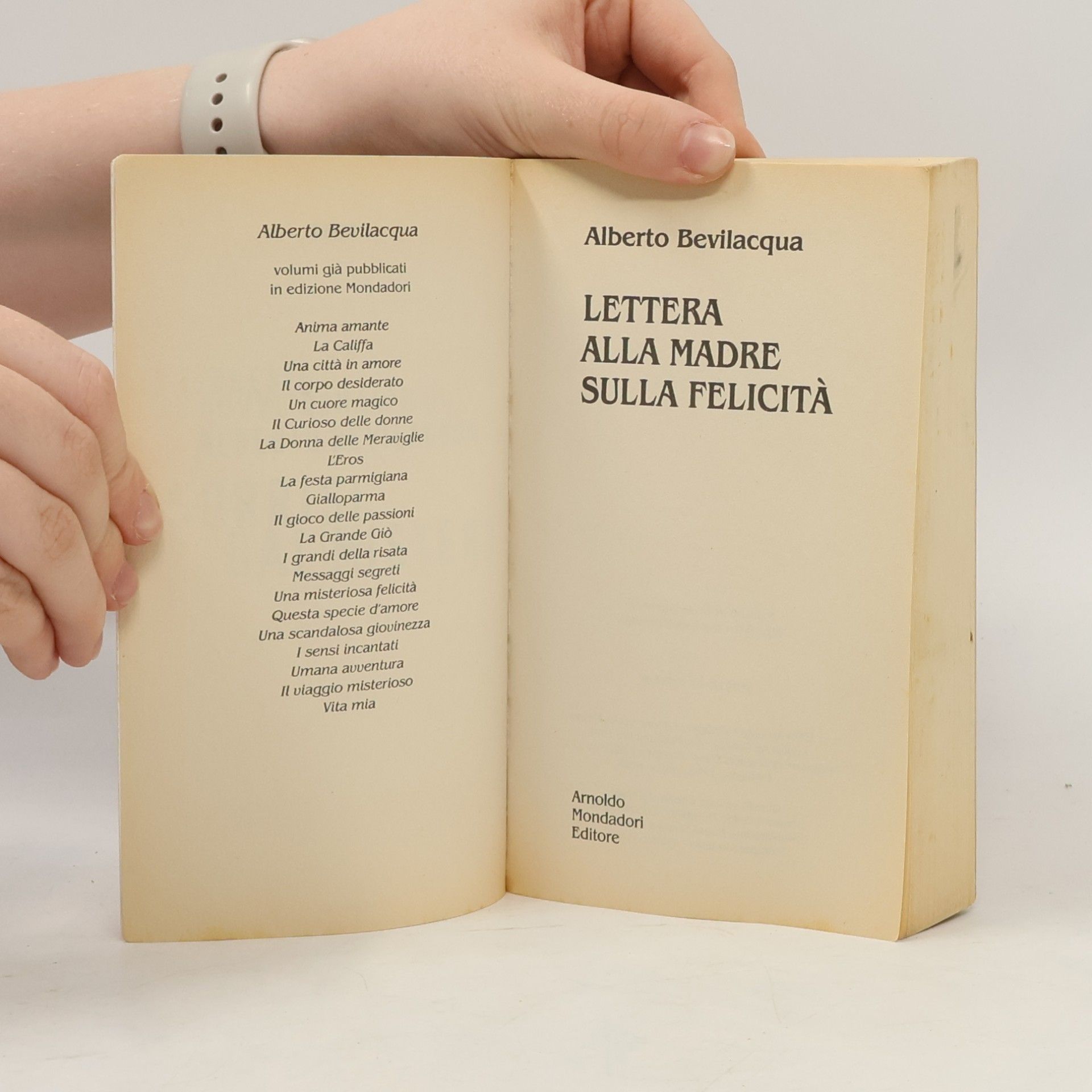 Alberto Bevilacqua Lettera alla madre sulla felicità