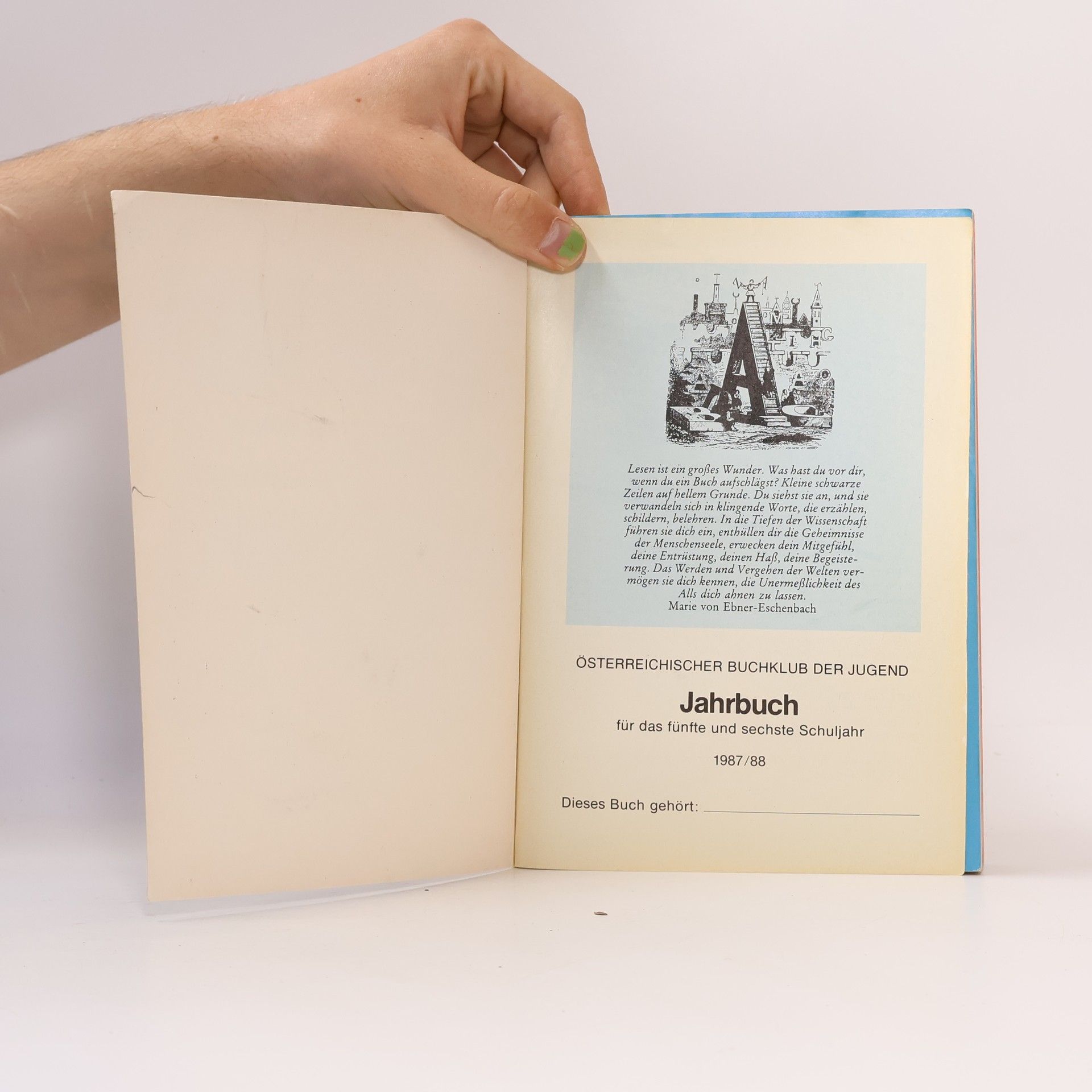 Robert Klement Spass am Lesen I./Wenn die Gedanken Flügel haben. 1987/88