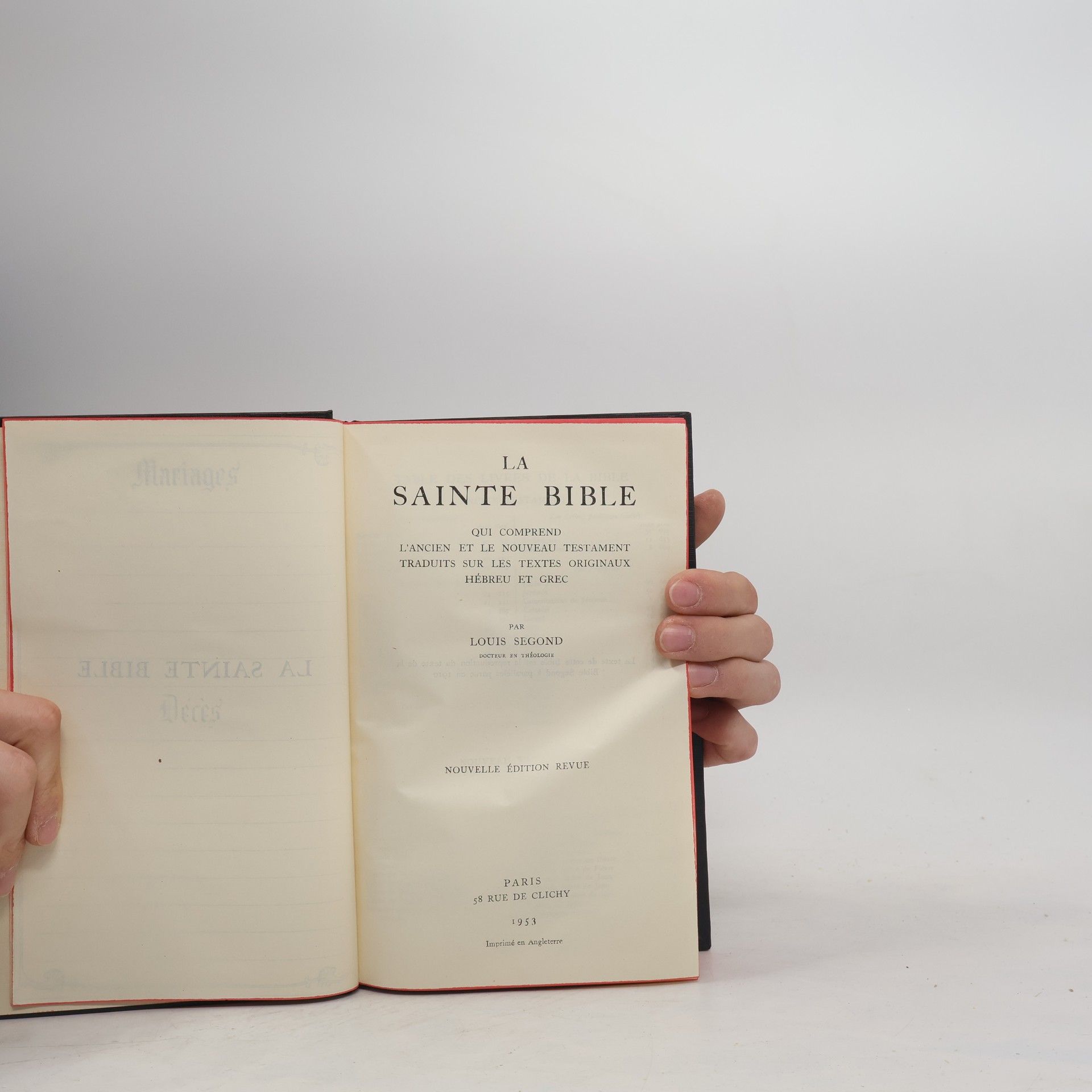 Louis Segond La sainte Bible