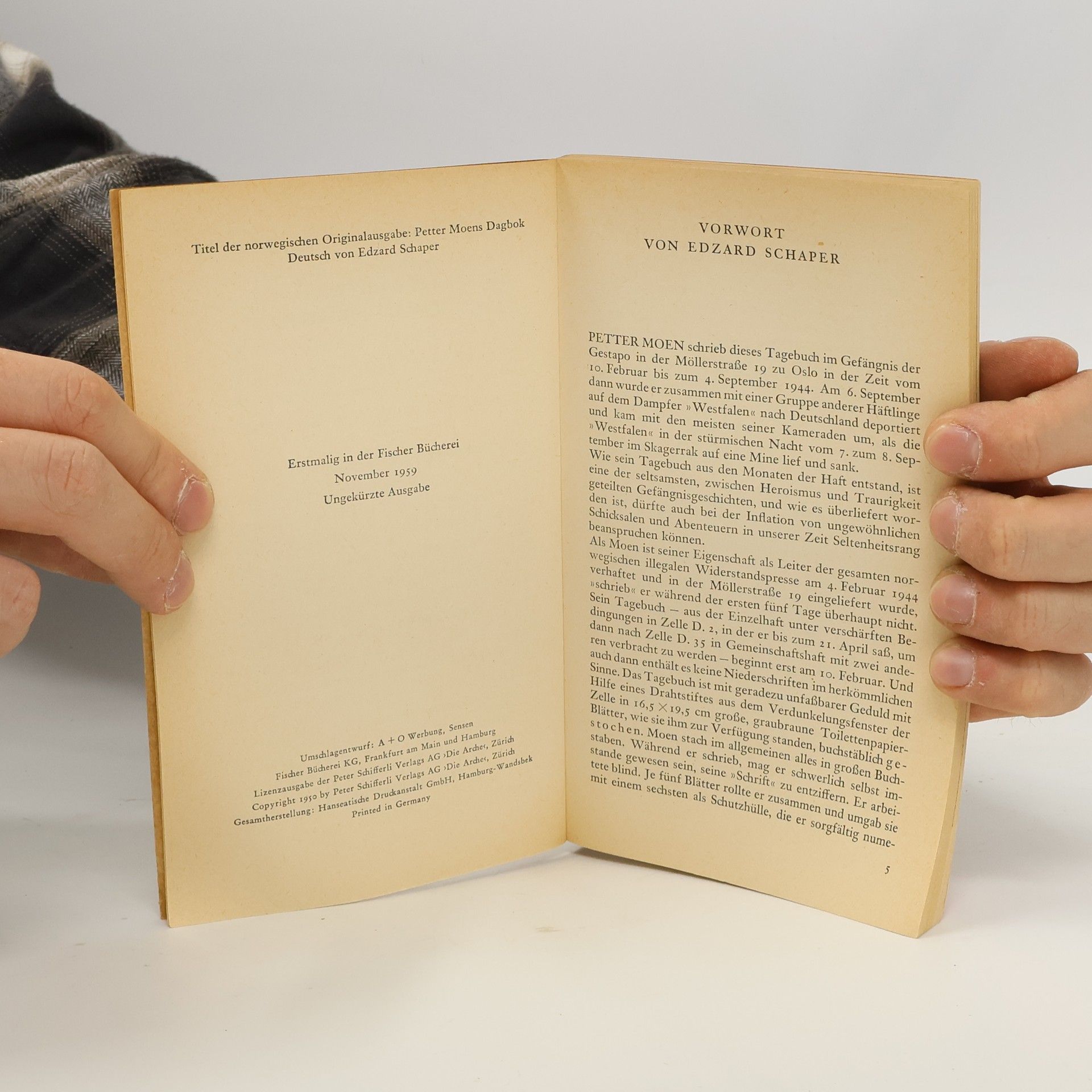 Edzard Schaper Petter Moens Tagebuch