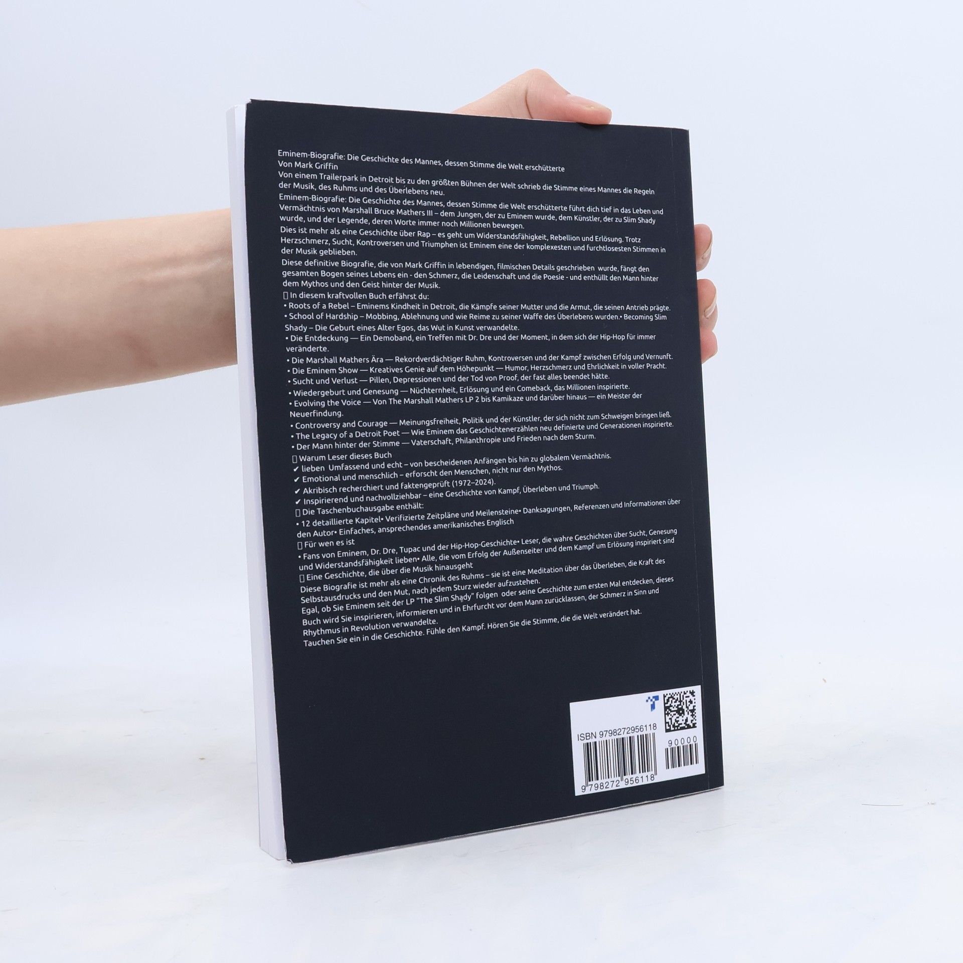Mark Griffin Eminem-Biografie: Die Geschichte des Mannes, dessen Stimme die Welt erschütterte: Der Detroiter Dichter, der Musik, Kultur und die Bedeutung des Überlebens veränderte