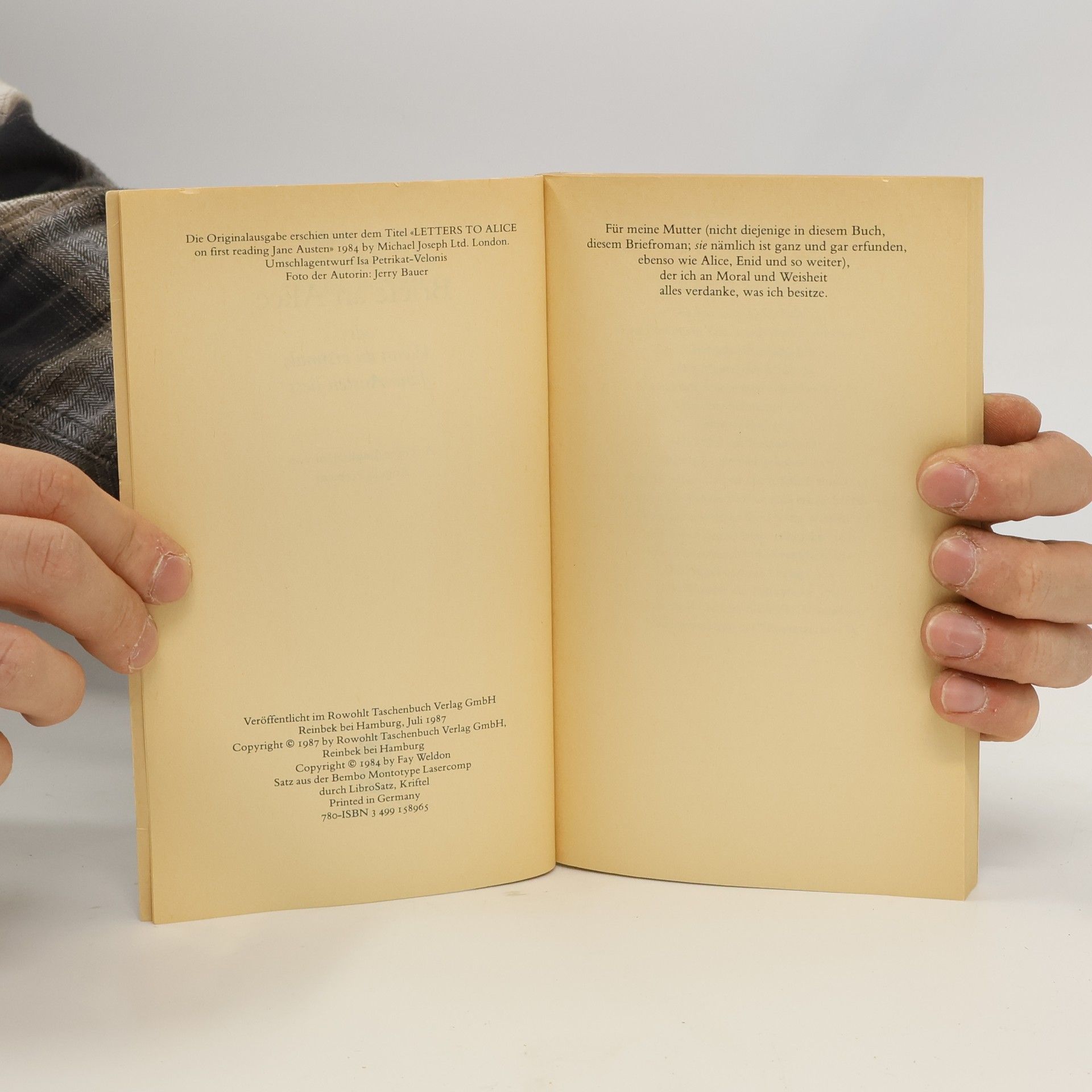 Fay Weldon Briefe an Alice oder wenn du erstmals Jane Austen liest
