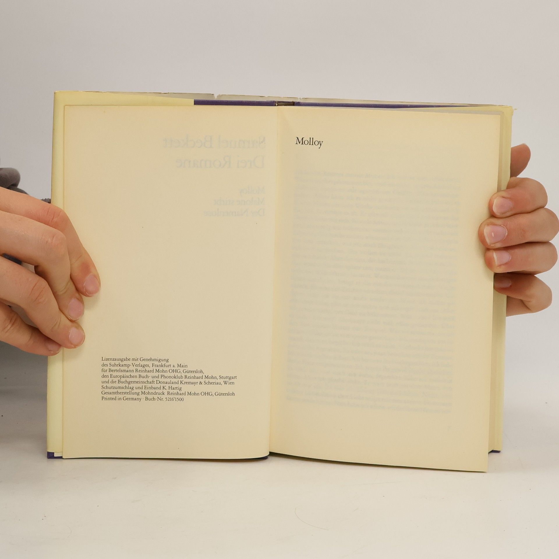 Samuel Beckett Drei Romane. Molloy. Malone stirbt. Der Namenlose