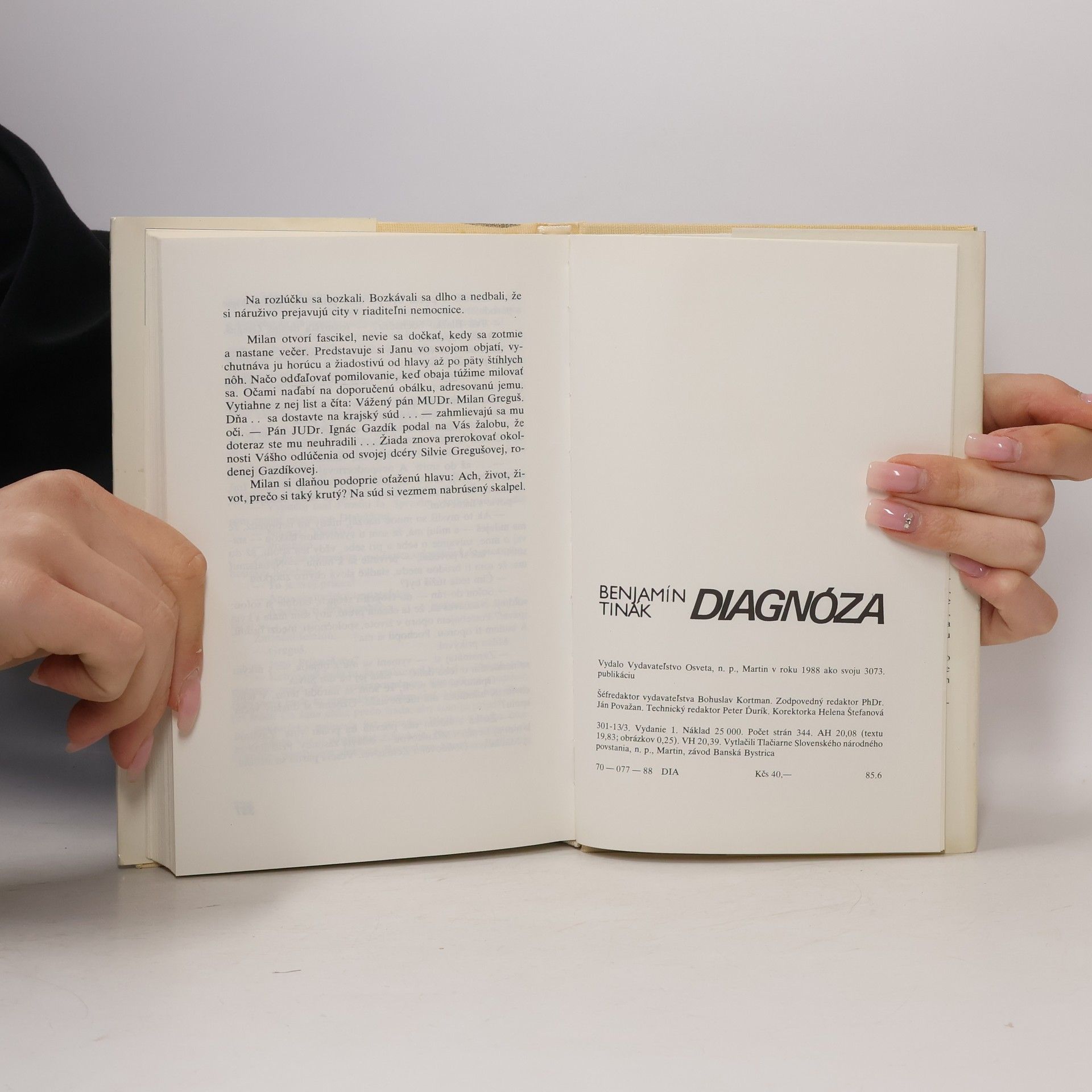 Benjamín Tinák Diagnóza