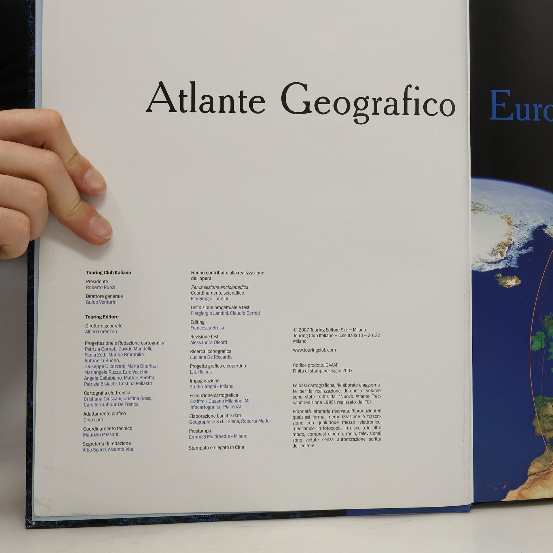 Collectif d'auteurs Atlante geografico Europa