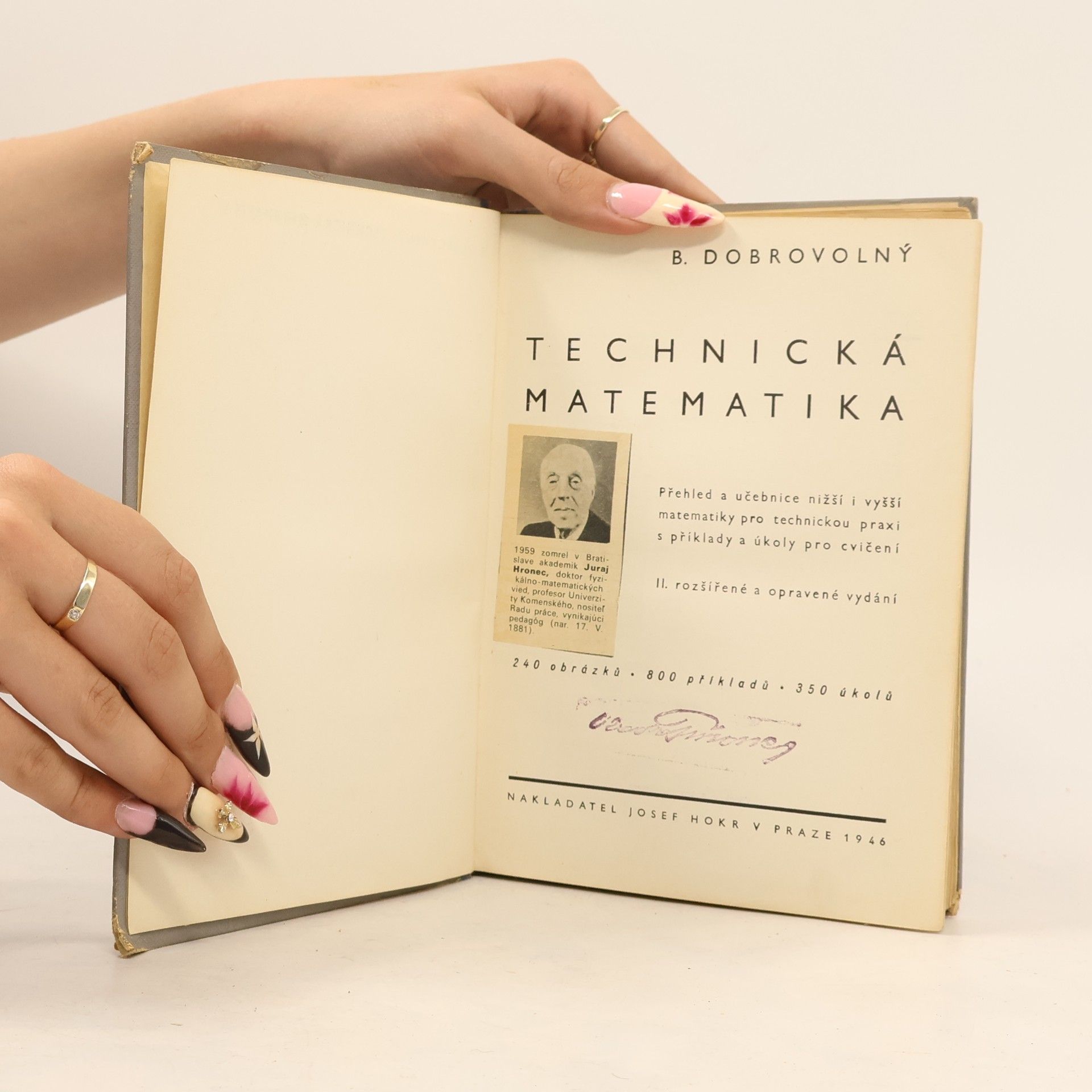 Bohumil Dobrovolný Technická matematika
