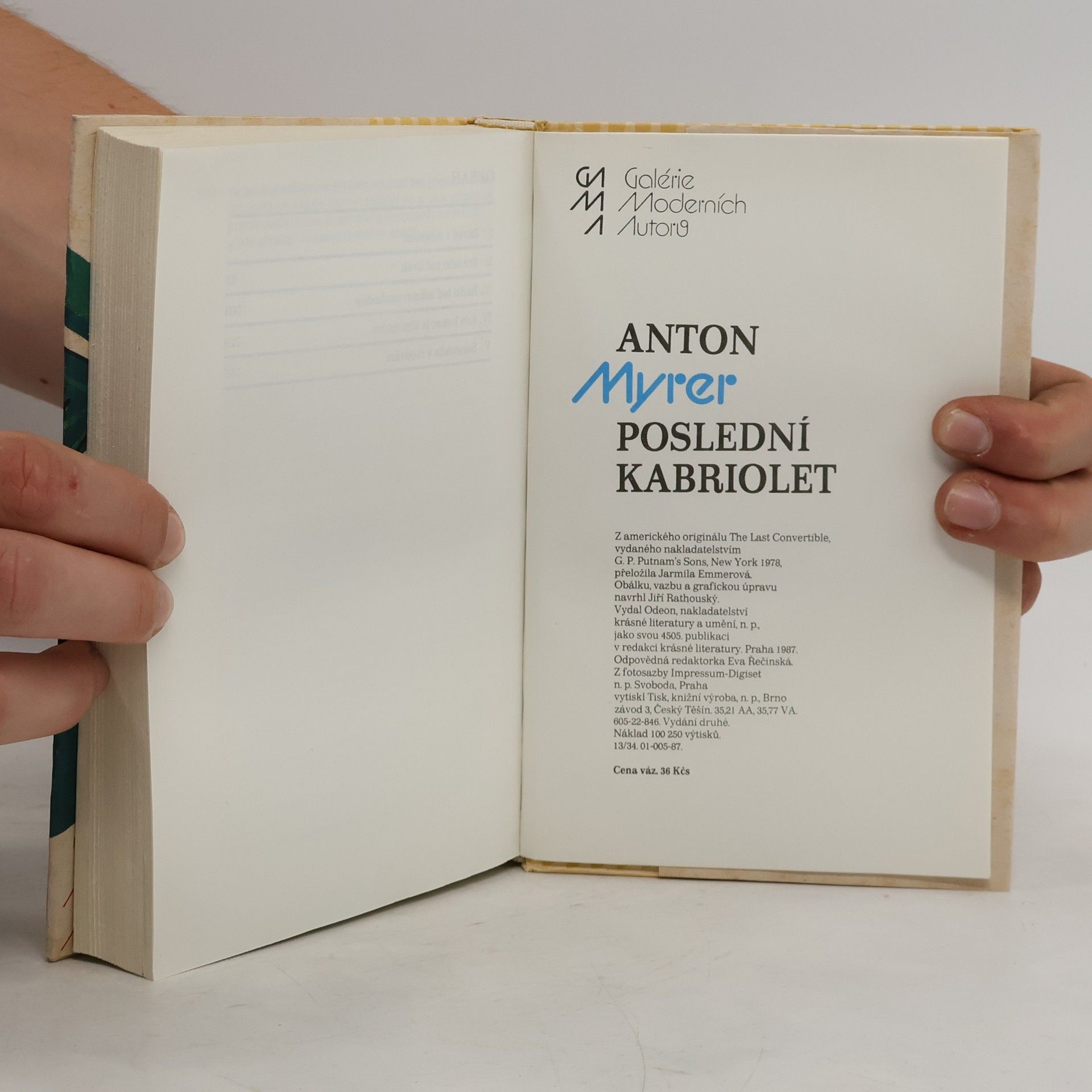 Anton Myrer Poslední kabriolet
