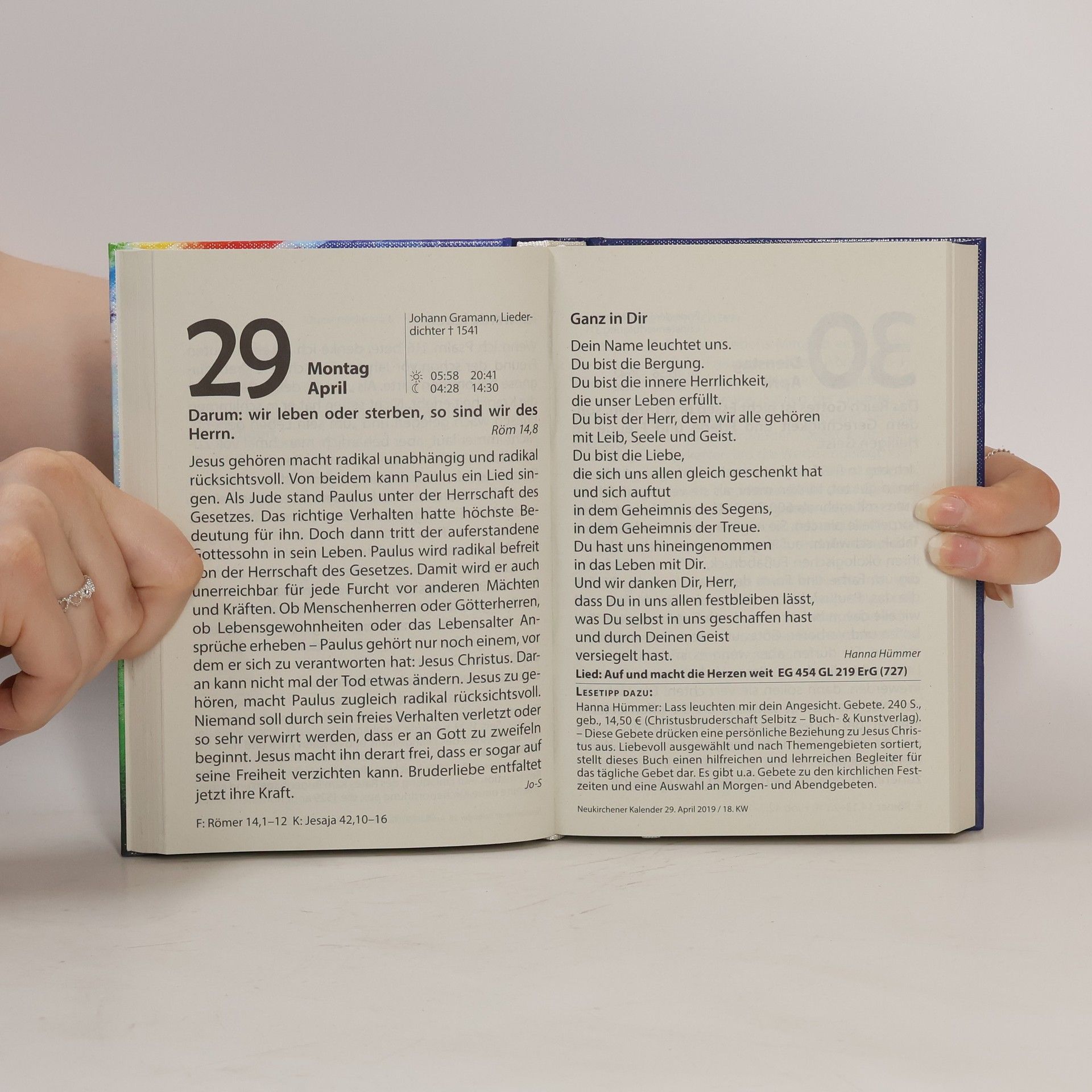 Hans-Wilhelm Fricke-Hein Neukirchener Kalender 2019 - Großdruck-Buchausgabe