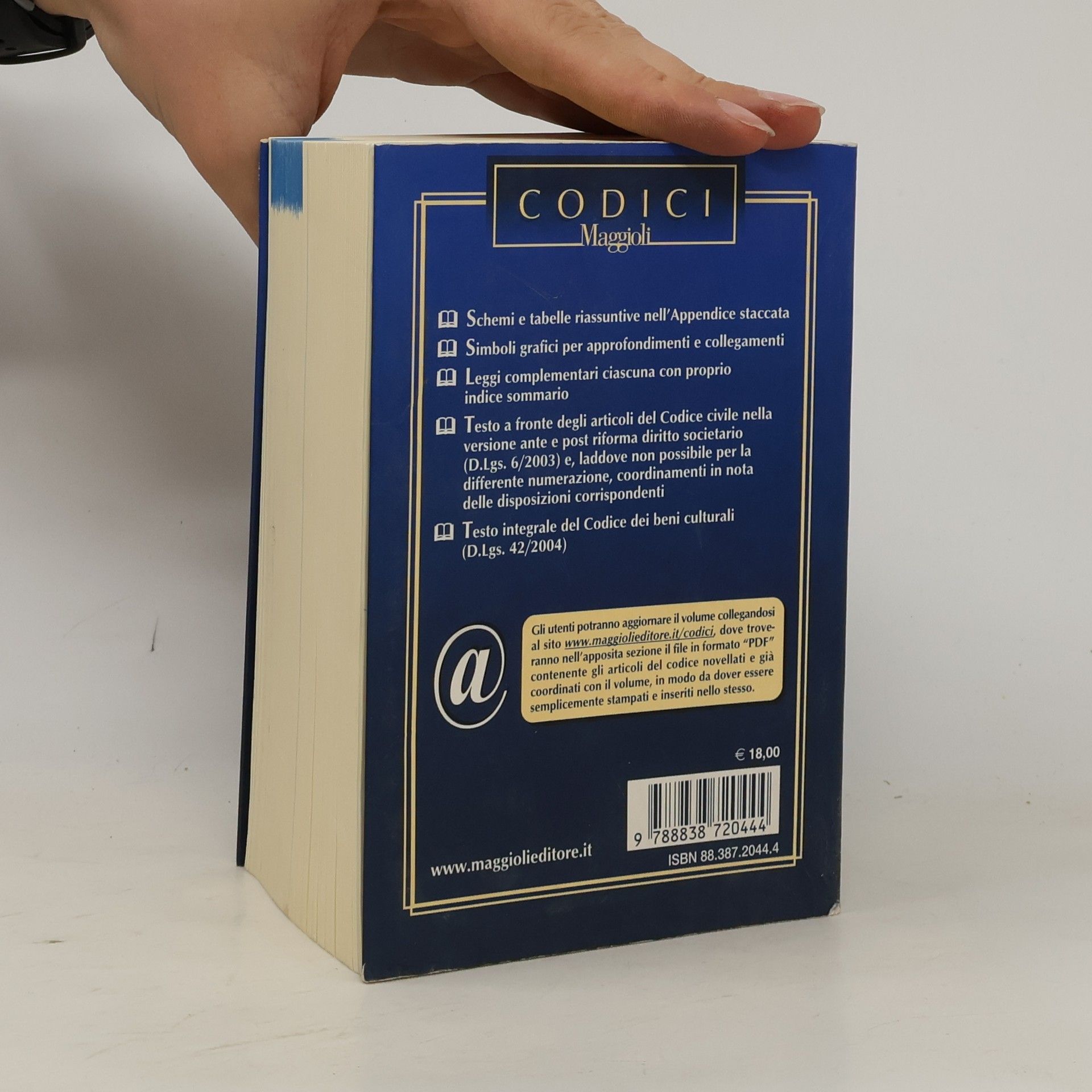 Enrico Butteri Rolandi I codici Maggioli - 1: Codice civile e leggi complementari, codice della privacy, codice dei beni culturali