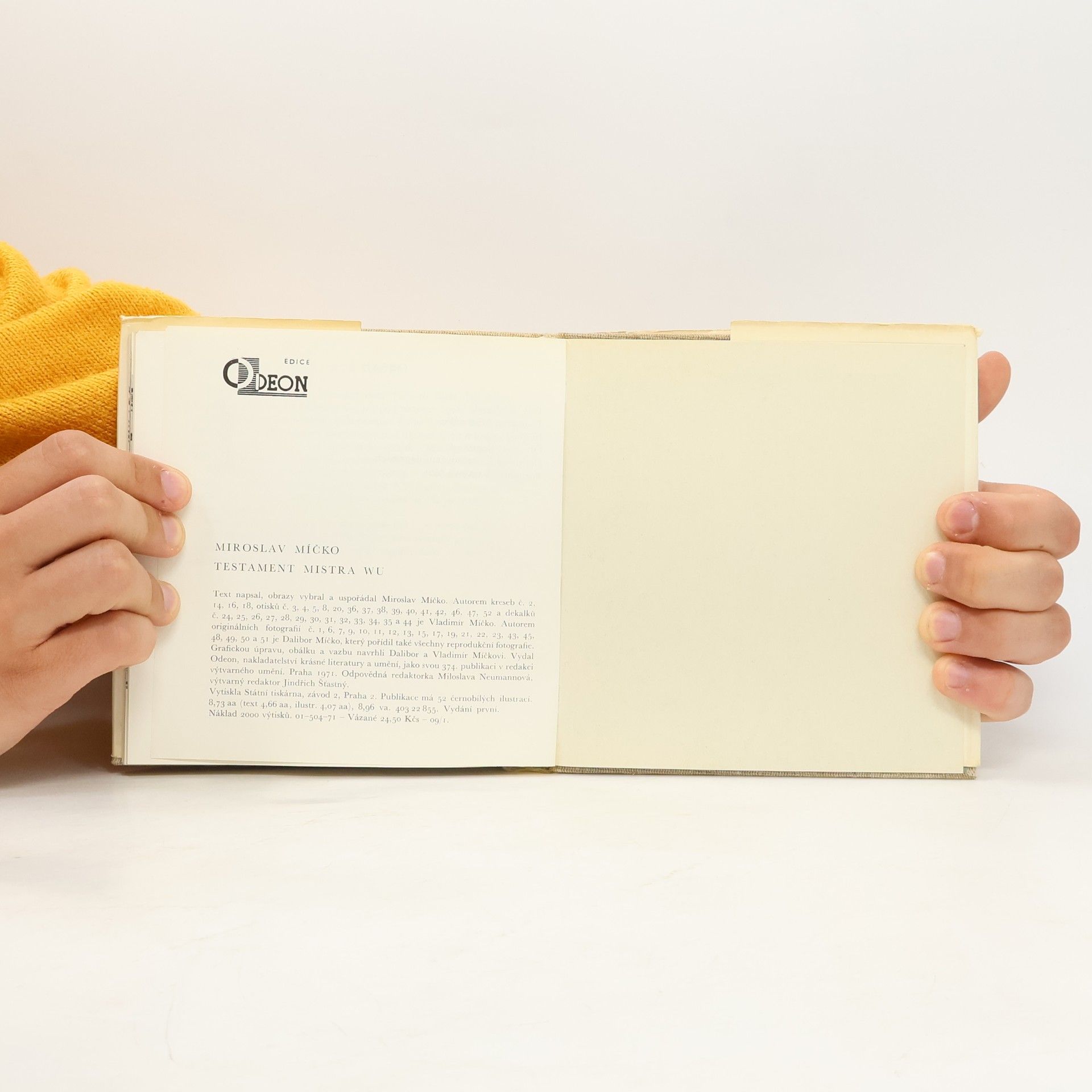 Miroslav Míčko Testament Mistra Wu