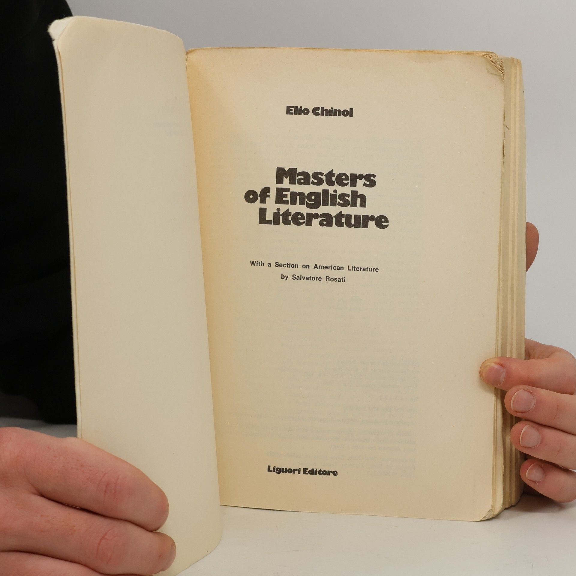 Elio Chinol Masters of English Literature With a Section on American Literature