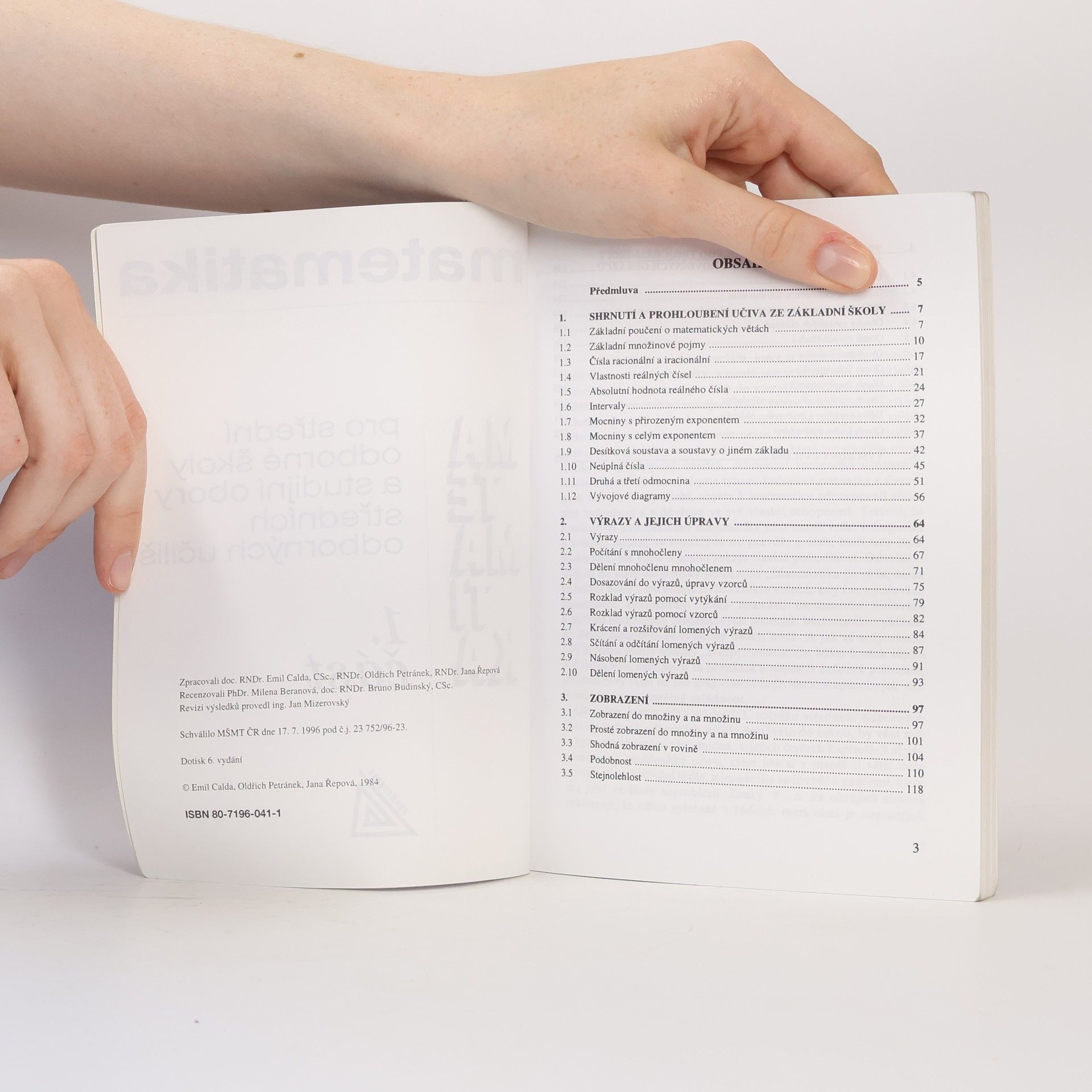 Emil Calda Matematika pro střední odborné školy a studijní obory středních odborných učilišť 1. část
