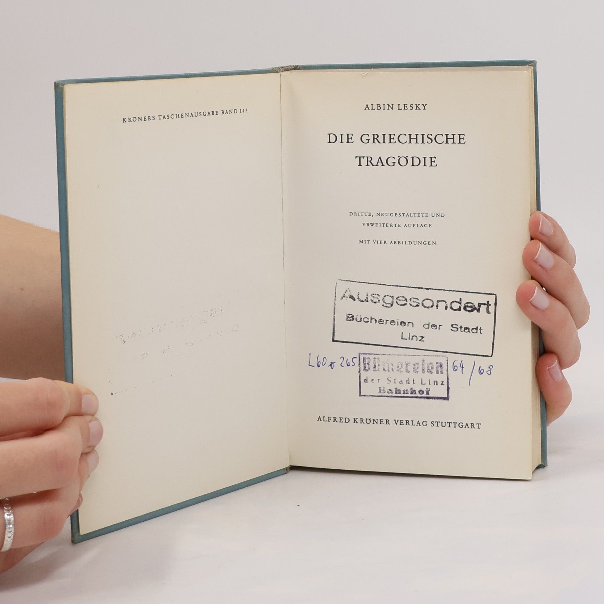 Albin Lesky Die griechische Tragödie