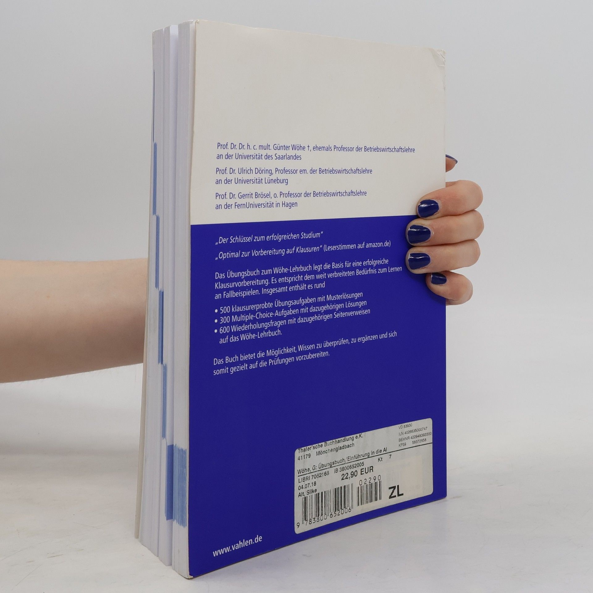 Günter Wöhe Übungsbuch zur Einführung in die Allgemeine Betriebswirtschaftslehre