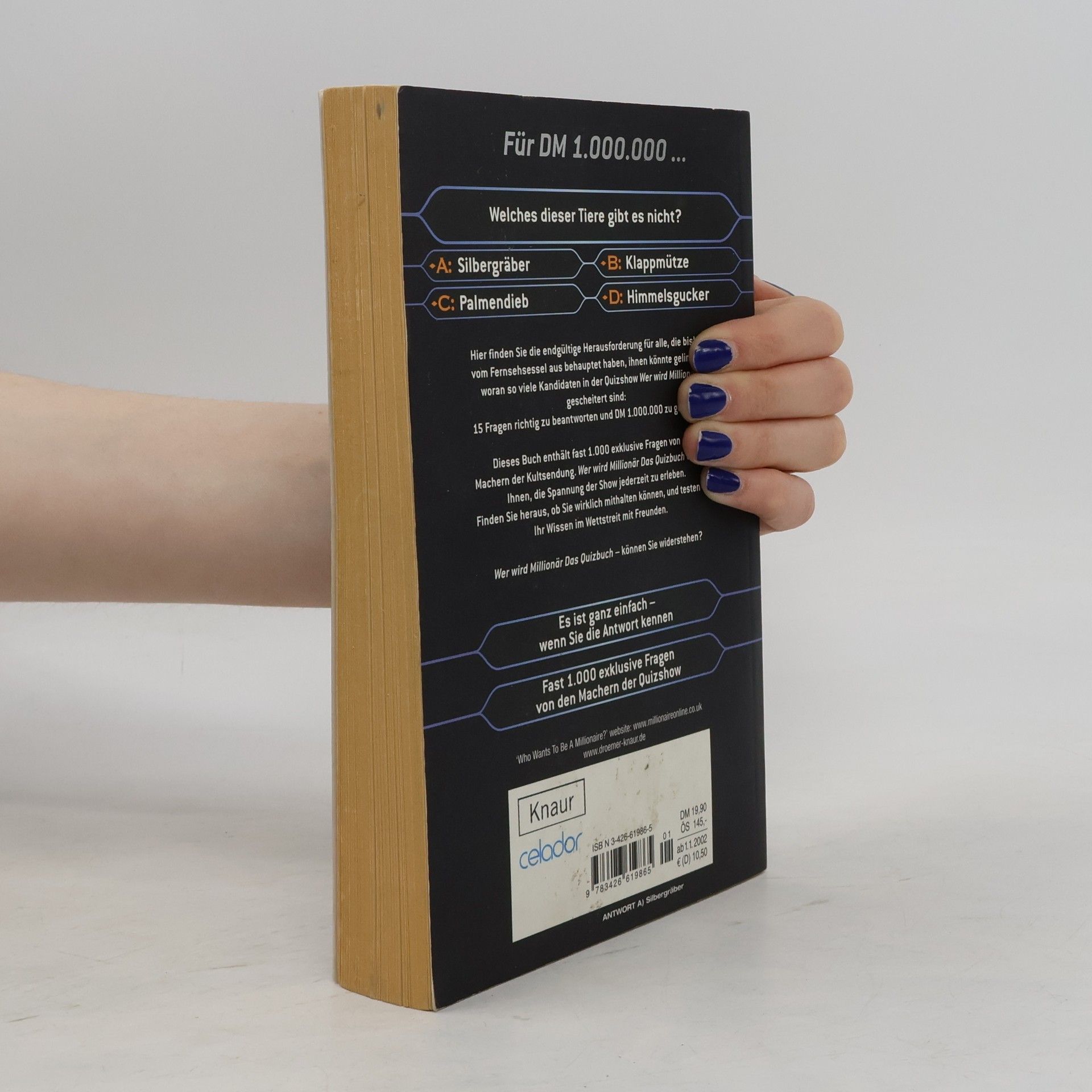 Wer wird Millionär - das Quizbuch