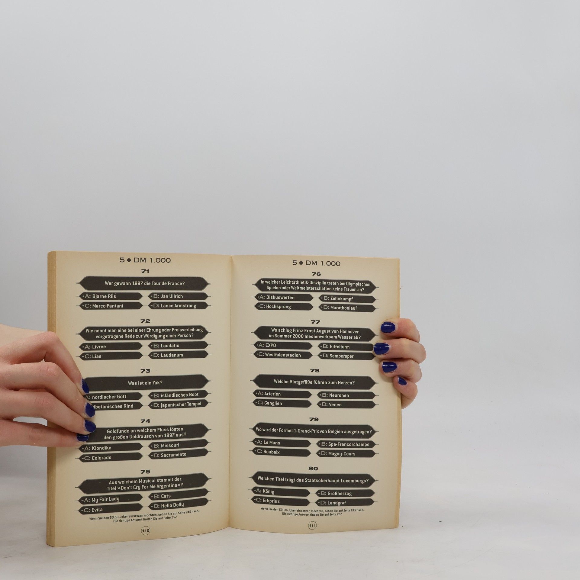 Wer wird Millionär - das Quizbuch