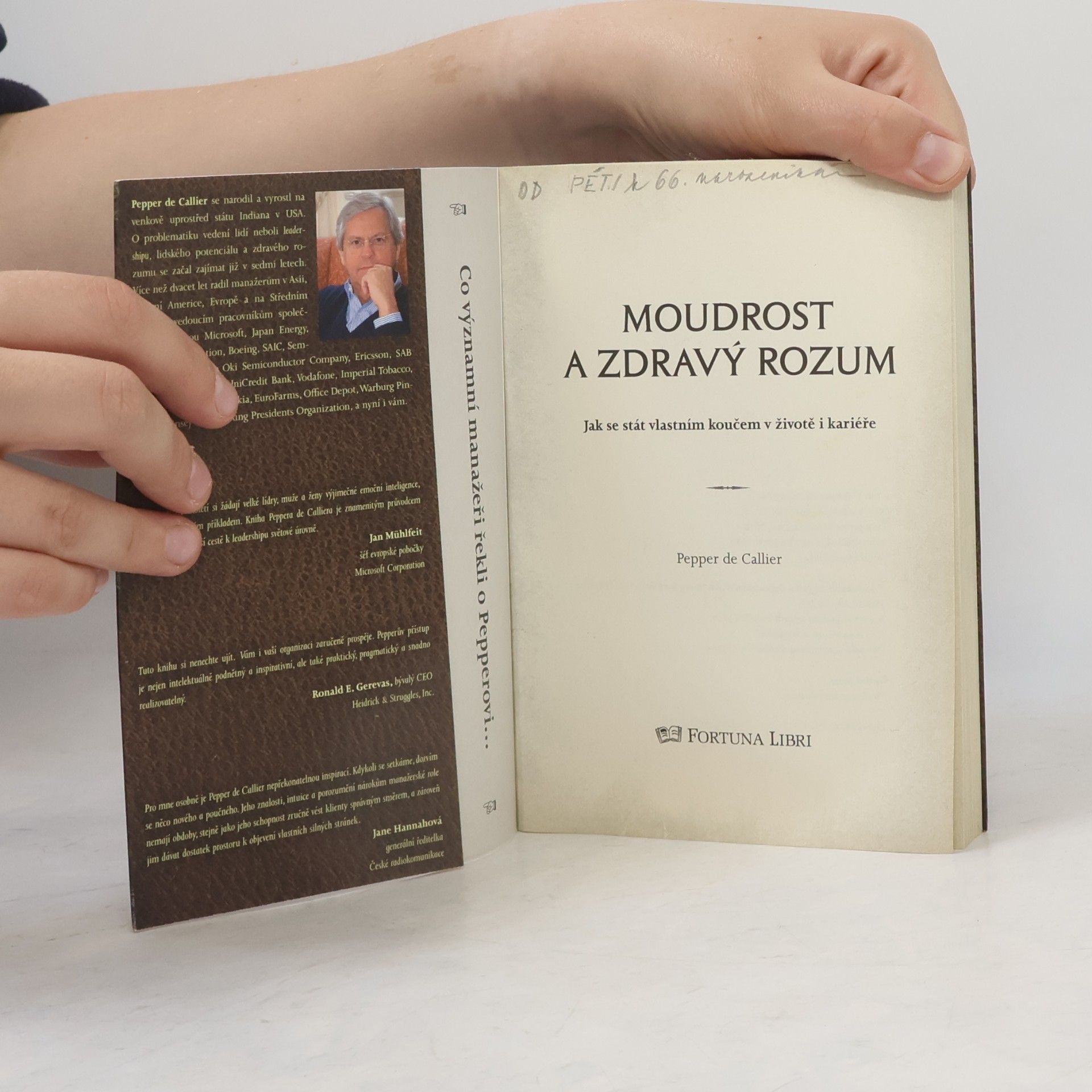 Pepper de Callier Moudrost a zdravý rozum: Jak se stát vlastním koučem v životě i kariéře = Common sense wisdom: Being your own career and life coach