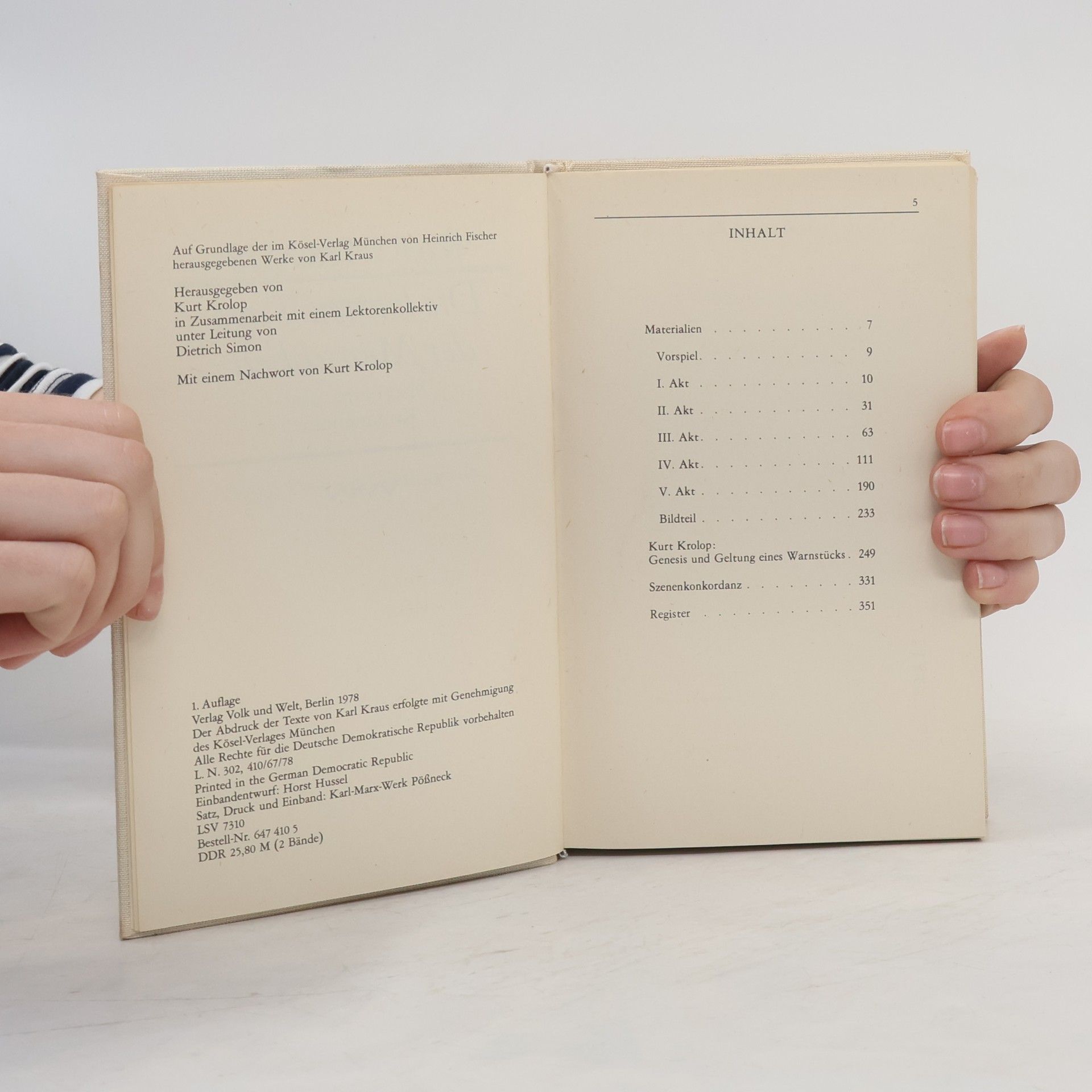 Karel Kraus Die letzten Tage der Menschheit