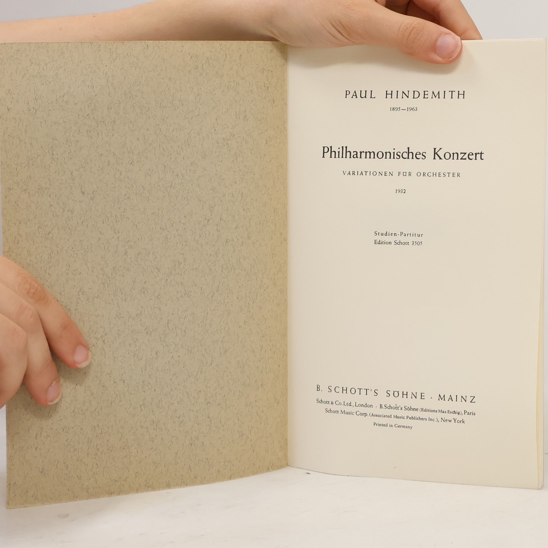 Paul Hindemith Philharmonisches Konzert