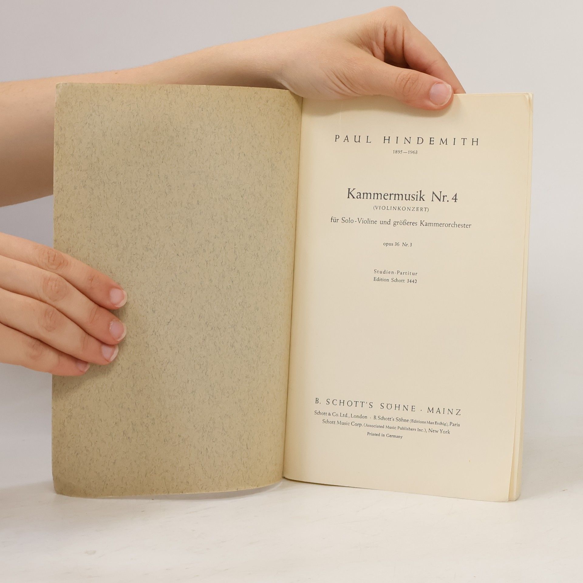 Paul Hindemith Kammermusik Nr. 4