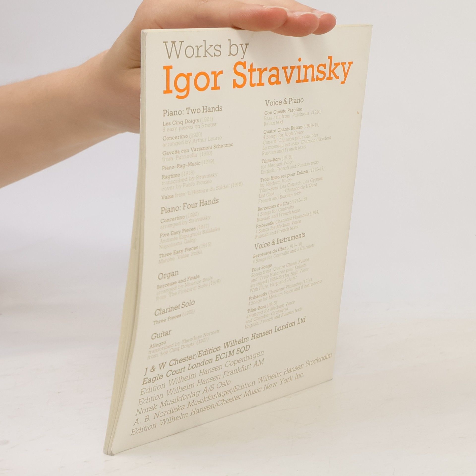 Igor Stravinsky Ragtime for Eleven Instruments