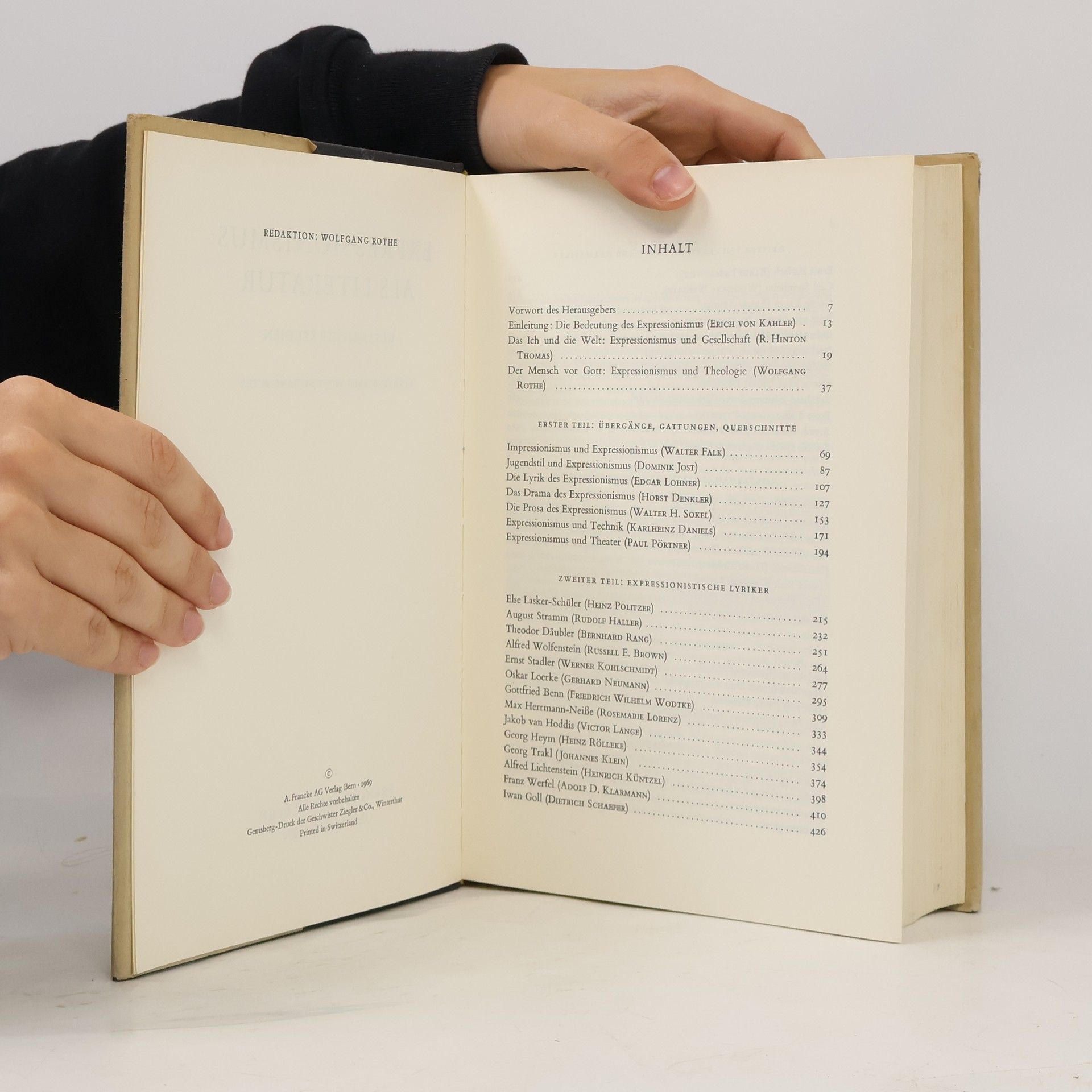 Wolfgang Rothe Expressionismus als Literatur: Gesammelte Studien
