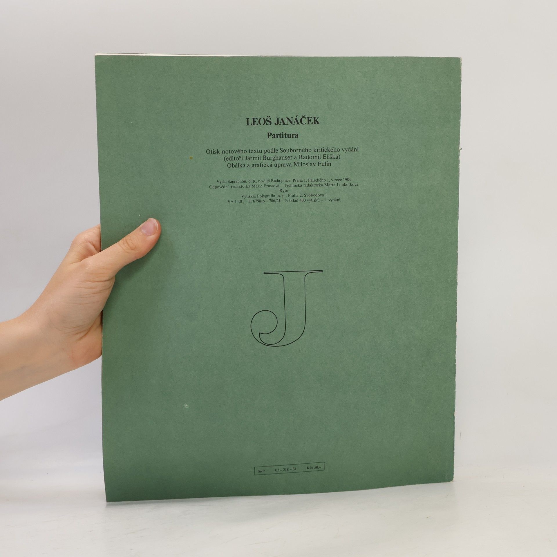 Leoš Janáček Šumařovo dítě, Des Spielmanns Kind, The Fiddler's Child, Partitura