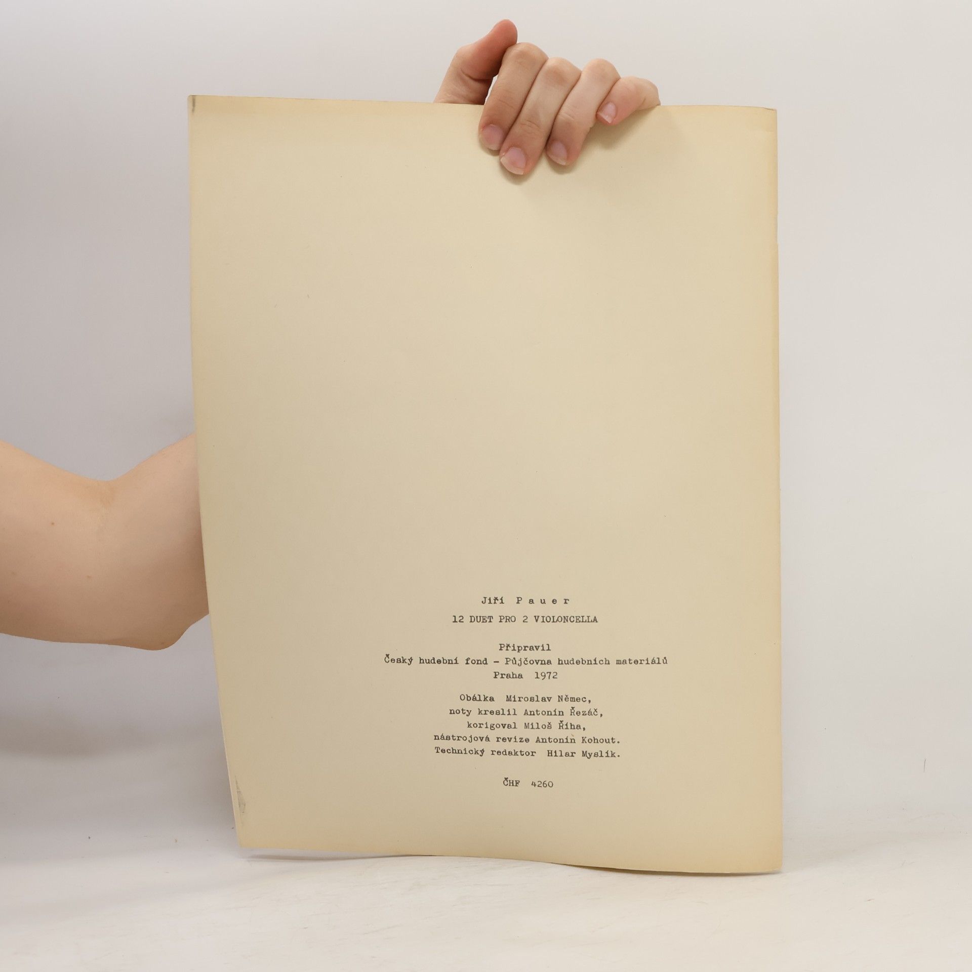 Jiří Pauer Dodici duetti per due violoncelli (1969)